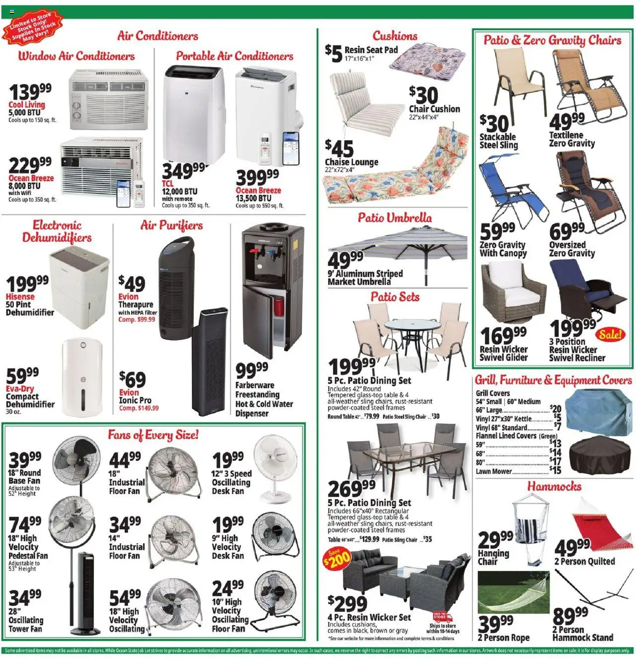 Ocean State Job Lot Weekly Ad - valid from 14.08.2025 | Page: 4 | Products: Swivel, Desk, Cushion, Dehumidifier