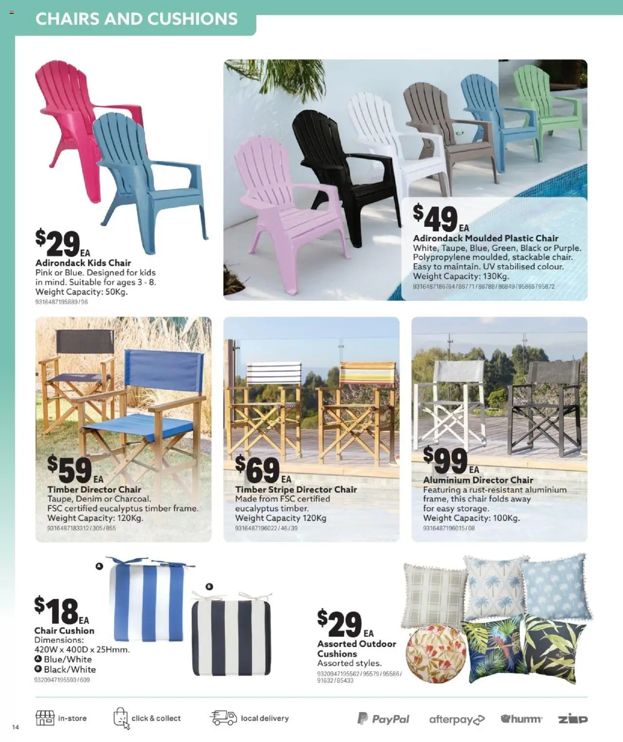 Mitre 10 catalogue - valid from 03.09.2025 | Page: 14 | Products: Chair, Cushion, Denim, Weight