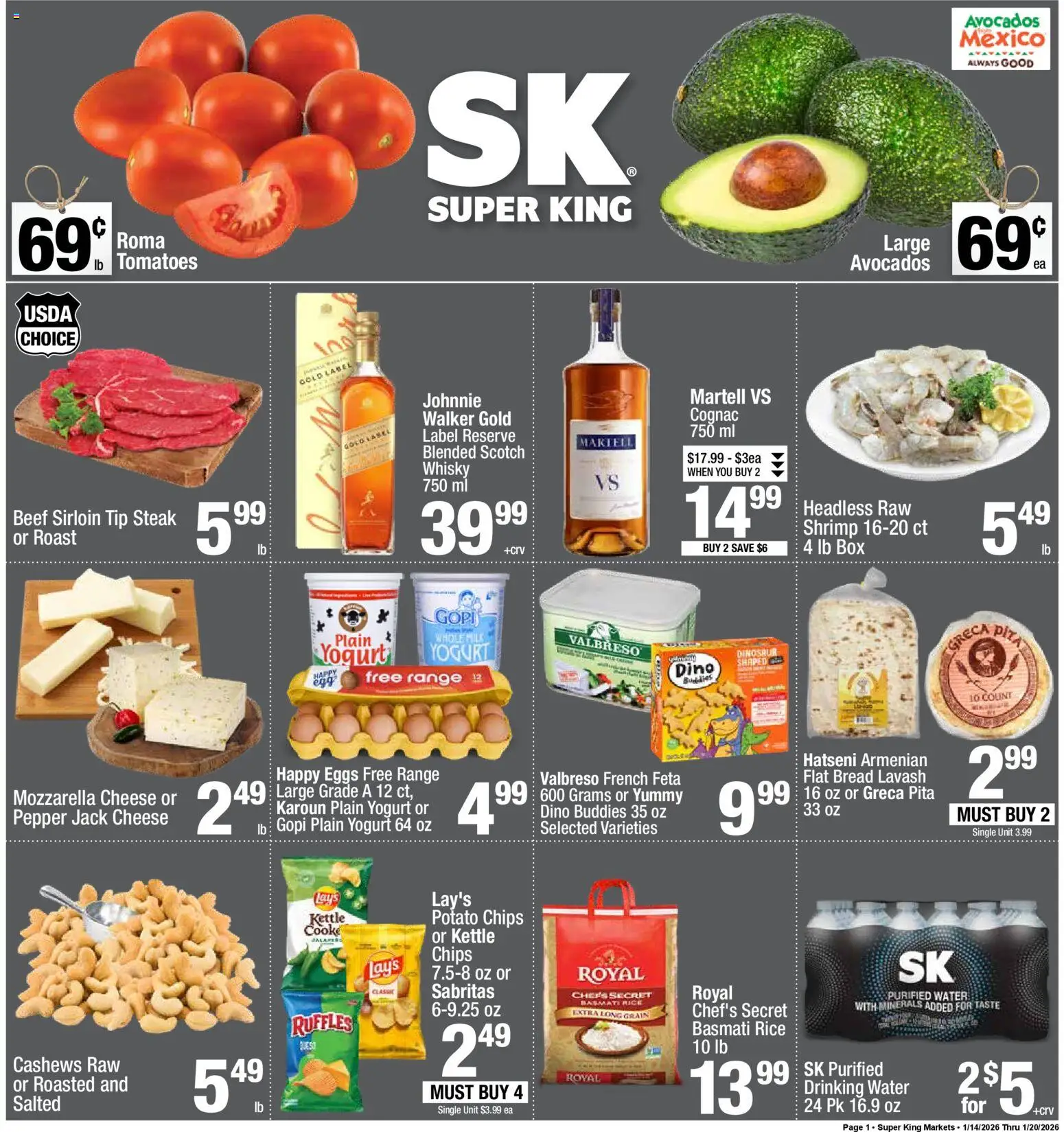 Super King - Weekly Ad - valid from 21.01.2026 | Page: 1 | Products: Box, Eggs, Rice, Pepper