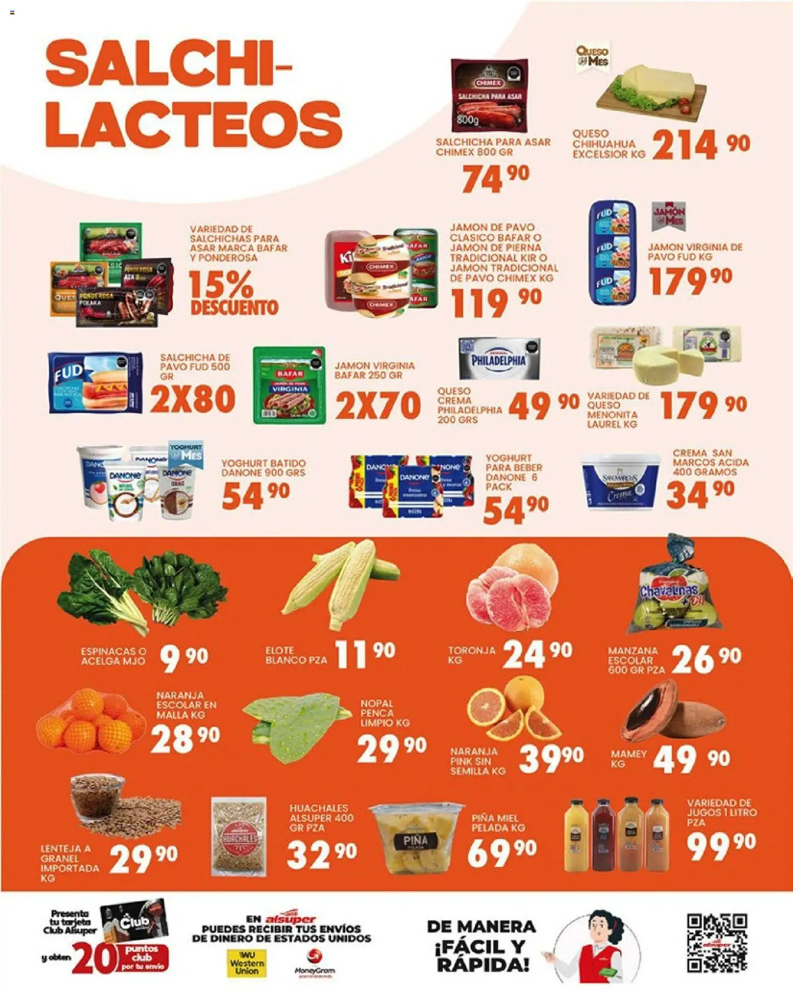 Nuevas ofertas de Alsuper válidas en toda la República Mexicana desde el 27.03.2026. ¡Encuentra las mejores ofertas en Alsuper folleto Calera! | Página: 3 | Productos: Crema, Queso, Piña, Malla