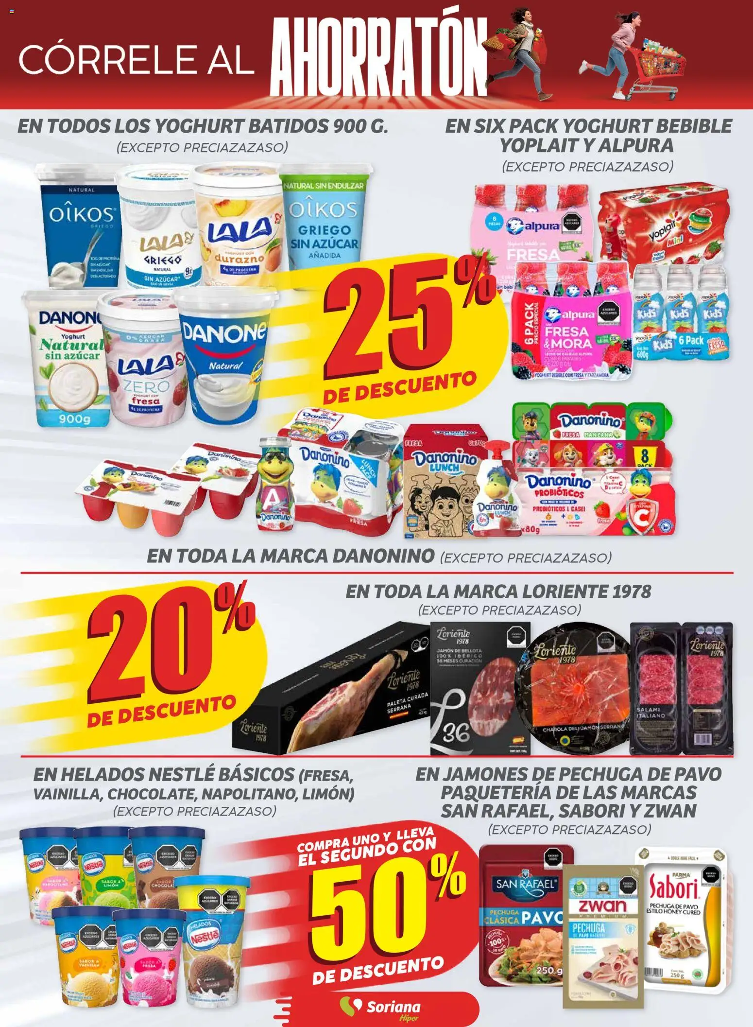 Nuevas ofertas de Soriana válidas en toda la República Mexicana desde el 15.11.2025. ¡Encuentra las mejores ofertas en Soriana - Ahorratón Híper: BCS, Son y Sin! | Página: 3 | Productos: Durazno, Limón, Jamón, Salami