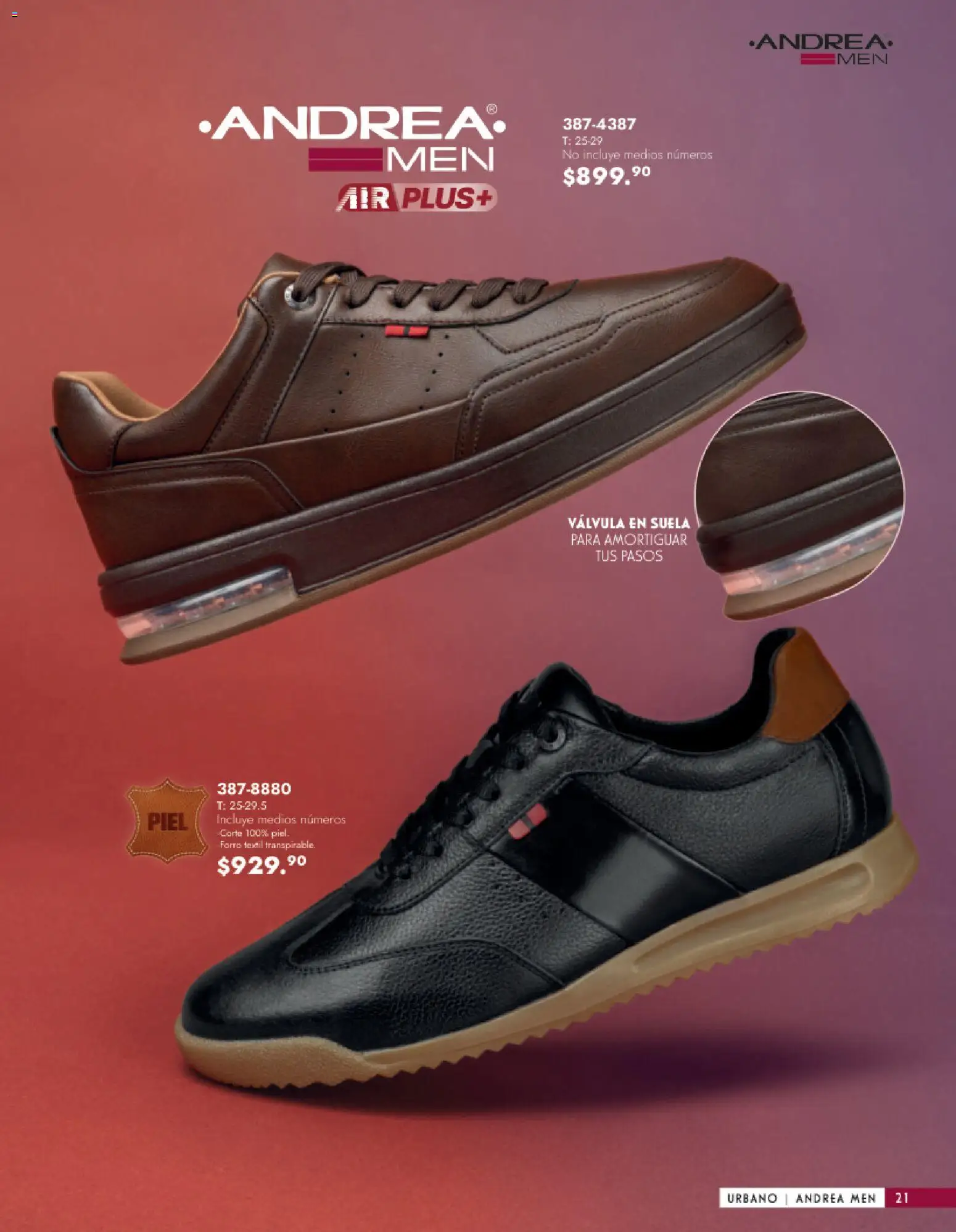 Nuevas ofertas de Andrea válidas en toda la República Mexicana desde el 25.01.2026. ¡Encuentra las mejores ofertas en Andrea catálogo Calzado Caballero! | Página: 21 | Productos: Válvula