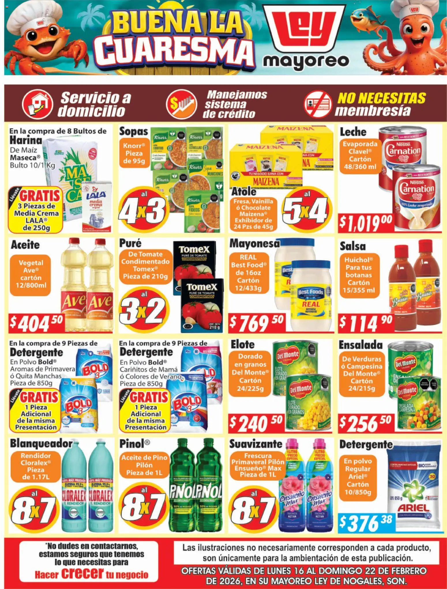Nuevas ofertas de Casa Ley válidas en toda la República Mexicana desde el 16.02.2026. ¡Encuentra las mejores ofertas en Casa Ley folleto Nogales! | Página: 2 | Productos: Maíz, Pure de Tomate, Suavizante, Polvo