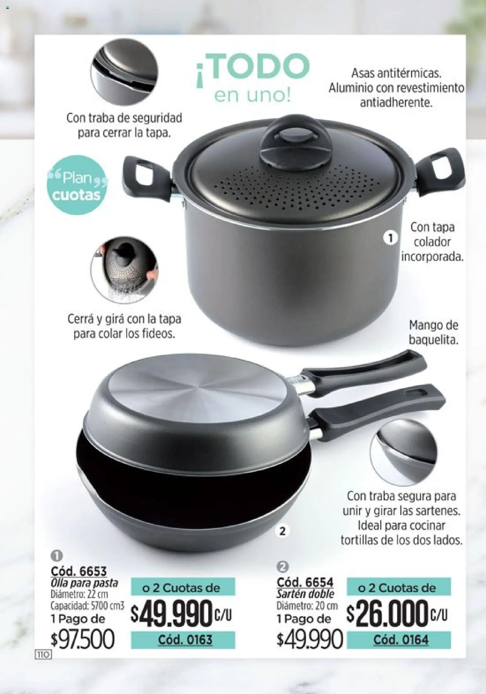 modil - Campaña 7 │ válido desde el 20.03.2026 | Página: 110 | Productos: Sartén, Colador, Mango, Pasta