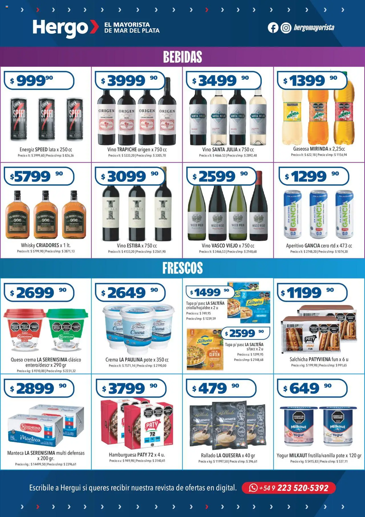 Hergo catálogo │ válido desde el 20.08.2025 | Página: 3 | Productos: Whisky, Gaseosa, Yogur, Crema