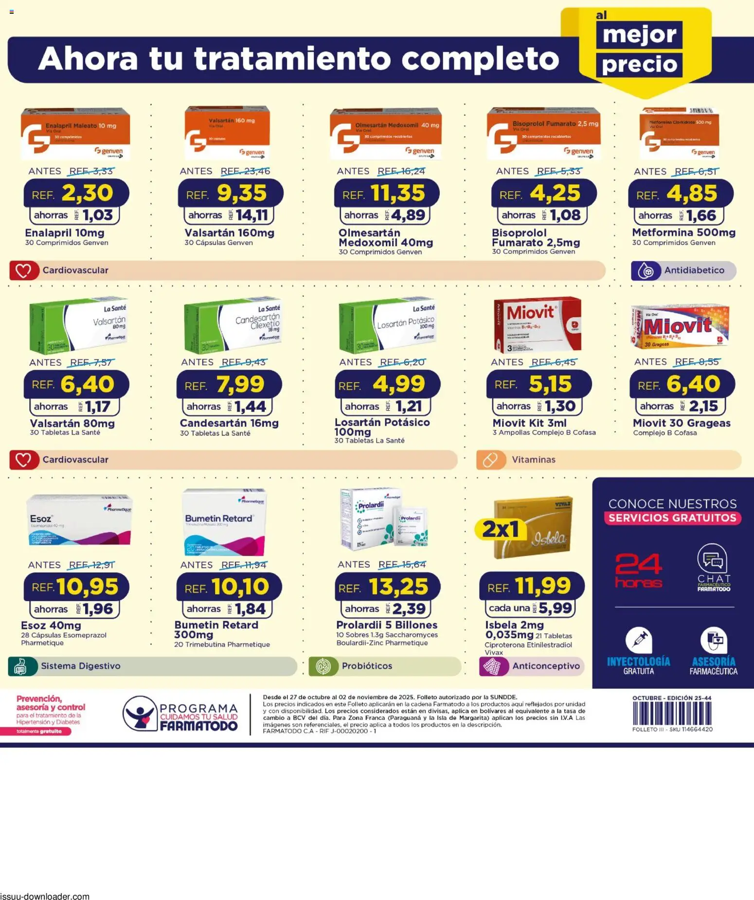 FarmaTodo revista - valida desde el 27.10.2025 | Página: 12 | Productos: Cadena, Vitaminas