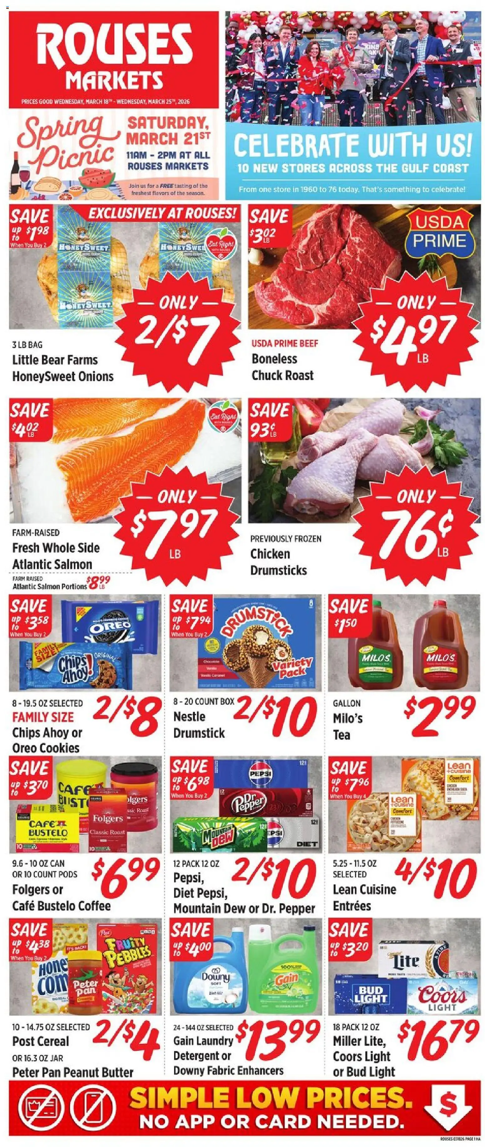 Rouses Weekly Ad - MS - valid from 18.03.2026 | Page: 2 | Products: Butter, Beef, Cookies, Bag