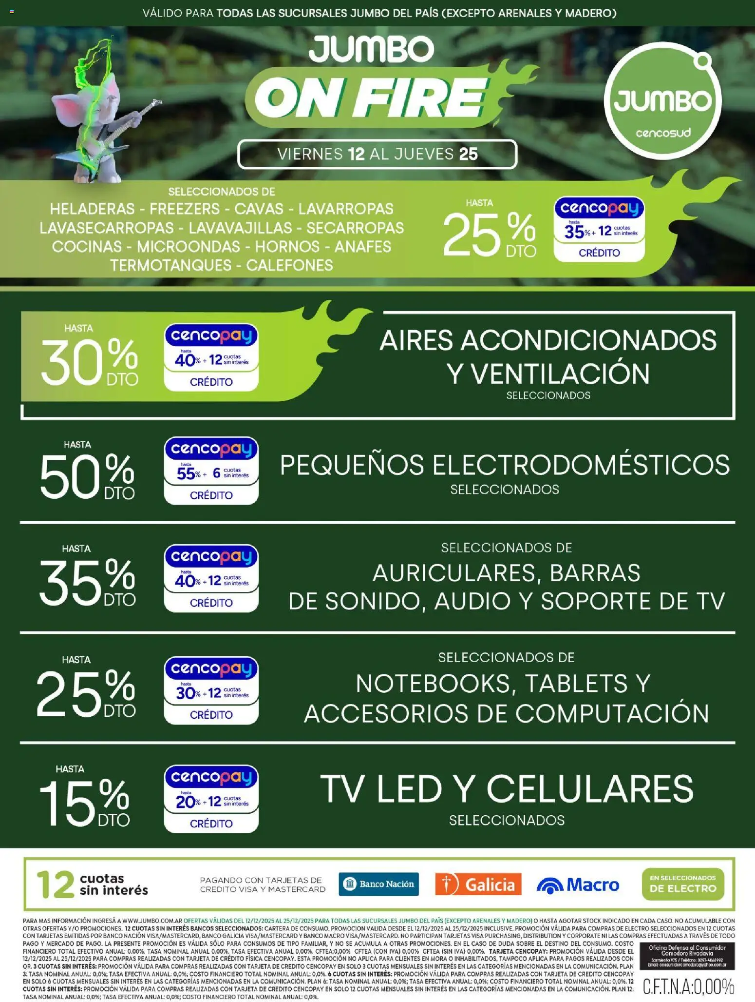 Jumbo - Ofertas | Electro y Hogar │ válido desde el 12.12.2025 | Página: 1 | Productos: Caso, Lavavajillas, Sobre, Lavarropas