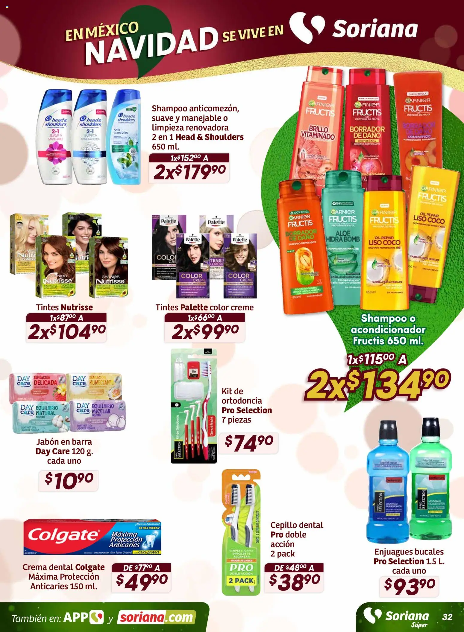 Nuevas ofertas de Soriana válidas en toda la República Mexicana desde el 27.11.2025. ¡Encuentra las mejores ofertas en Soriana - Preciazazaso Súper: Frontera BCN, Son! | Página: 33 | Productos: Cepillo, Brillo, Barra, Acondicionador