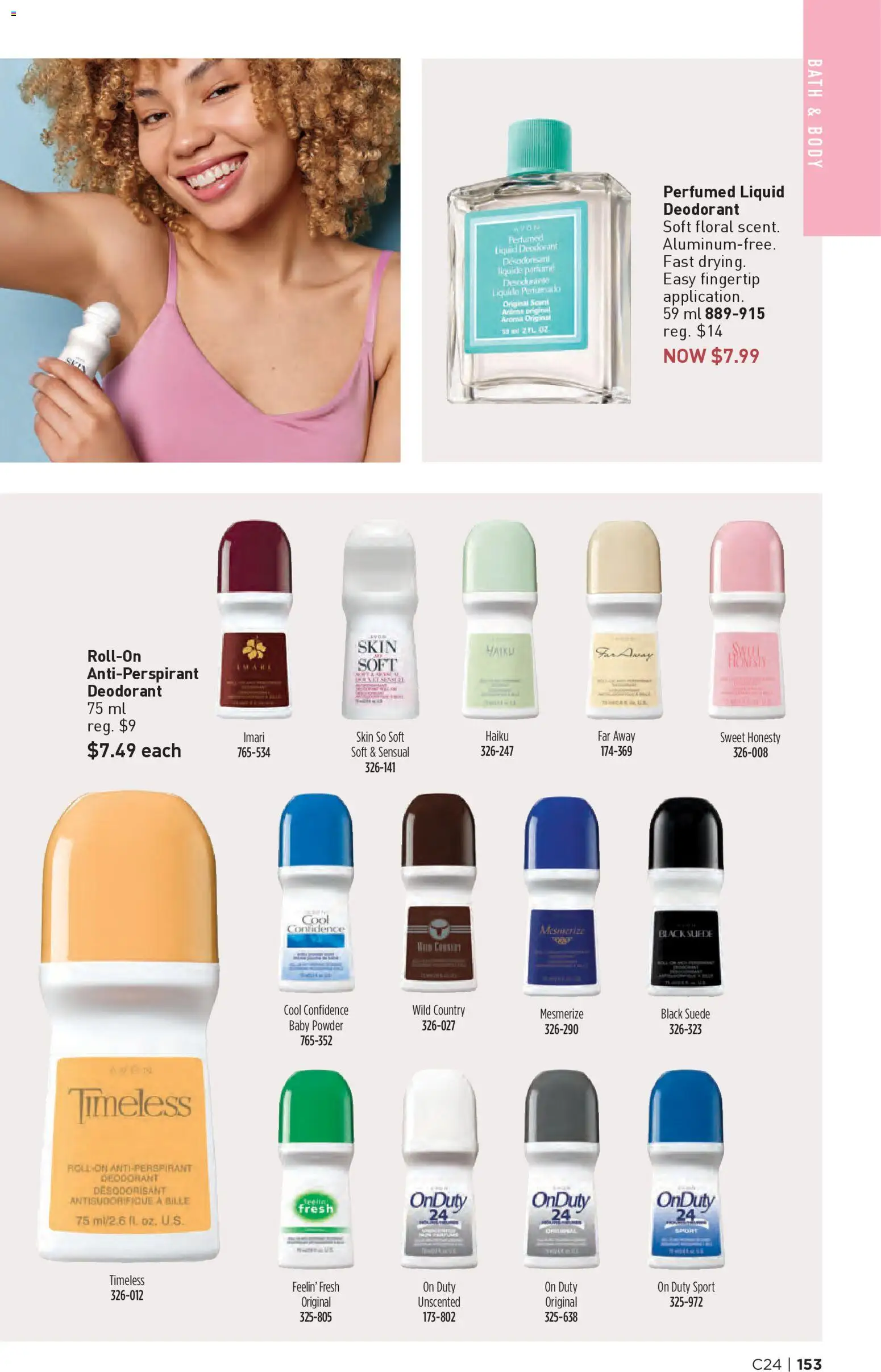 Avon flyer valid from 20.11.2025 | Page: 153 | Products: Powder, Deodorant, Antiperspirant, Bath