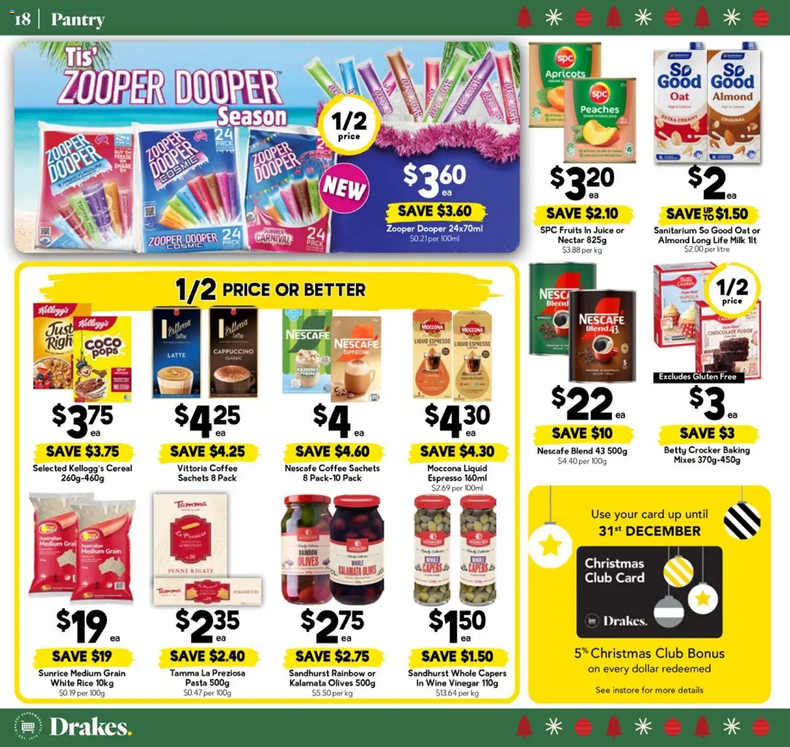 Drakes catalogue - valid from 17.12.2025 | Page: 18 | Products: Coffee, Chocolate, Cereal, Fruits