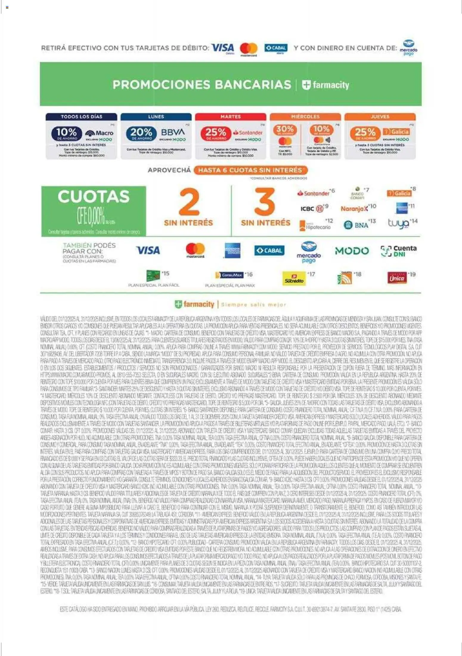 Farmacity catálogo │ válido desde el 02.12.2025 | Página: 2 | Productos: Cartera, Banco, Agua