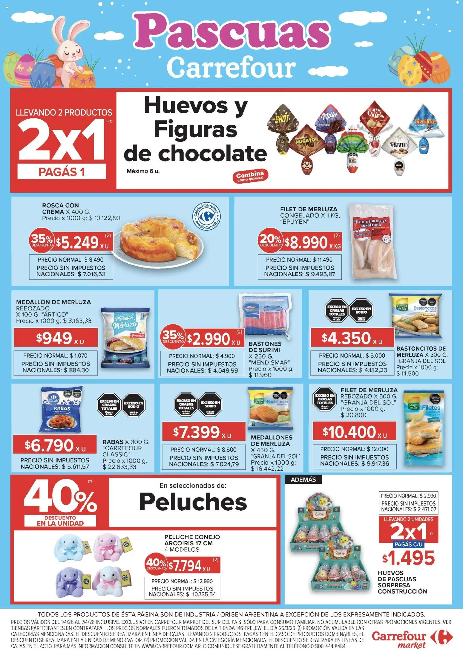 Carrefour Market catálogo │ válido desde el 01.04.2026 | Página: 2 | Productos: Caso, Huevos, Chocolate, Crema