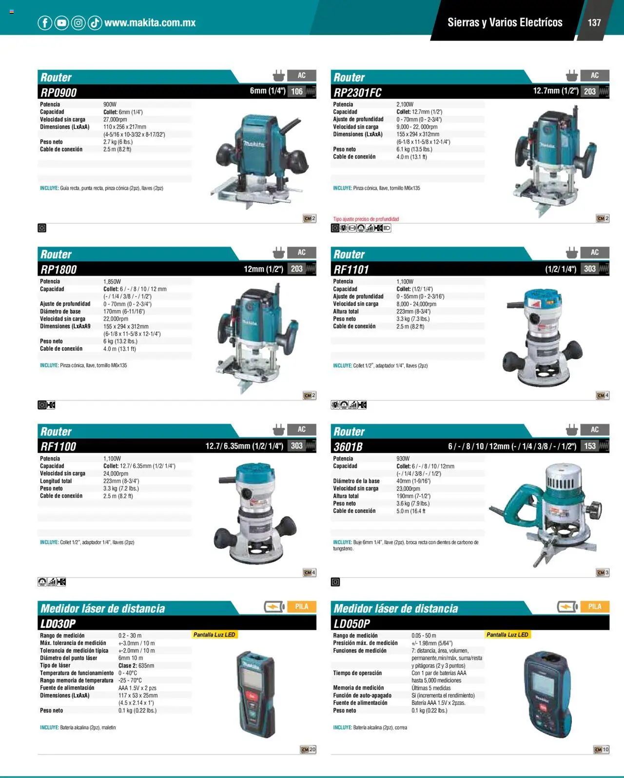 Nuevas ofertas de Makita válidas en toda la República Mexicana desde el 17.04.2024. ¡Encuentra las mejores ofertas en Makita catálogo ! | Página: 137 | Productos: Adaptador, Pila, Batería, Pinza