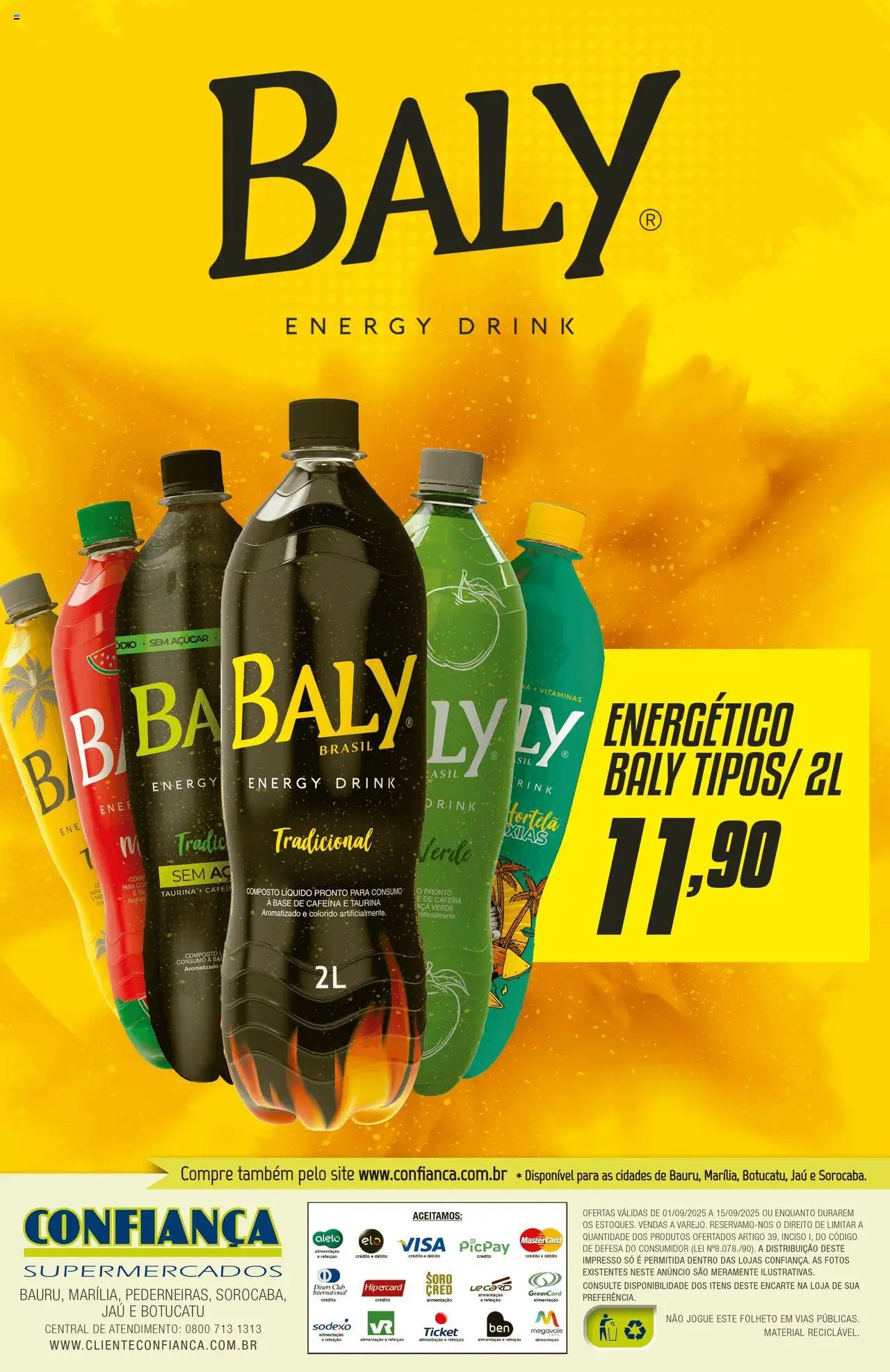 Confiança Folheto - válido de 01.09.2025 | Página: 2 | Produtos: Energético, Base, Açúcar
