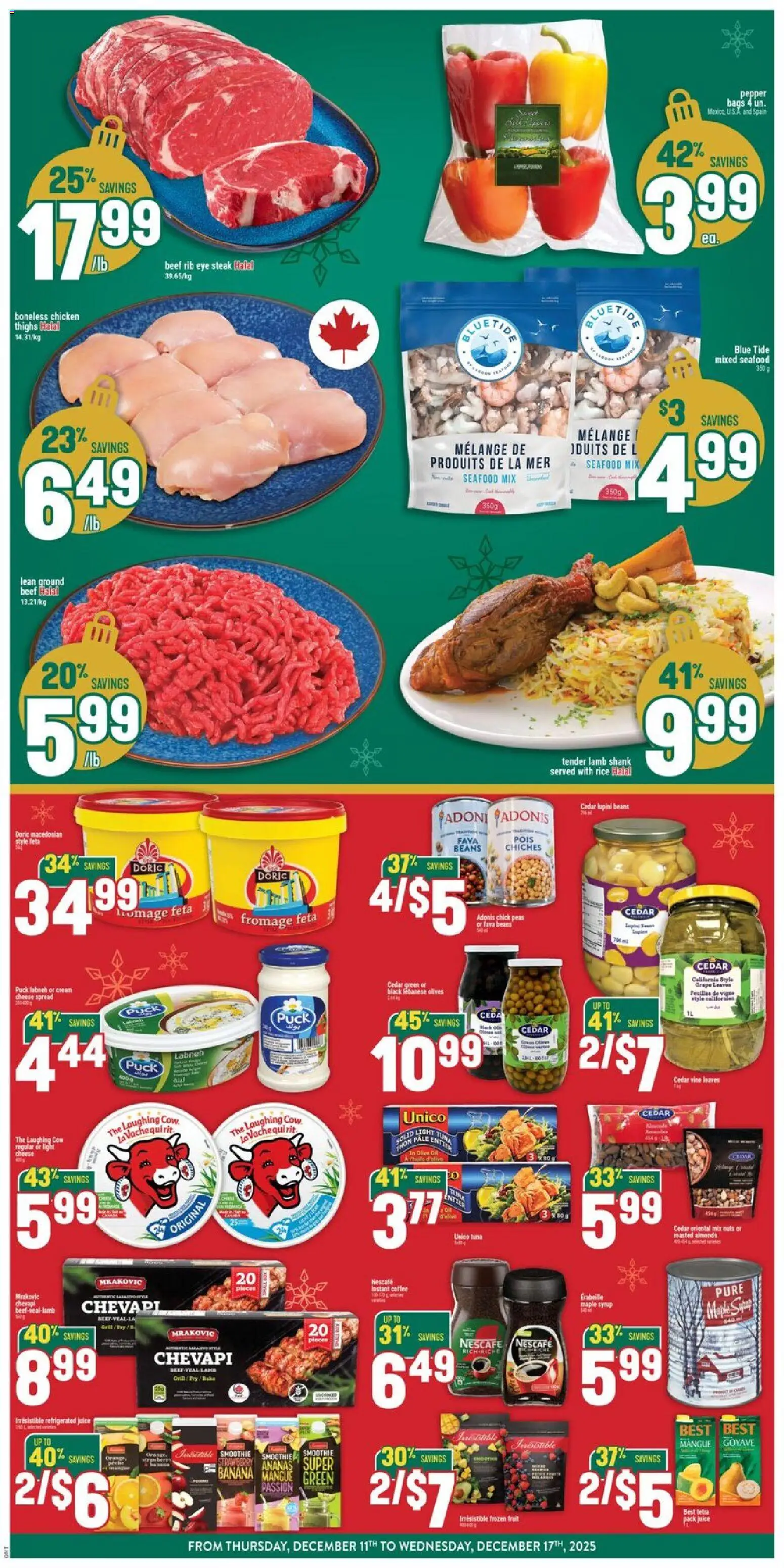 Adonis flyer valid from 11.12.2025 | Page: 2 | Products: Cheese, Coffee, Juice, Chicken