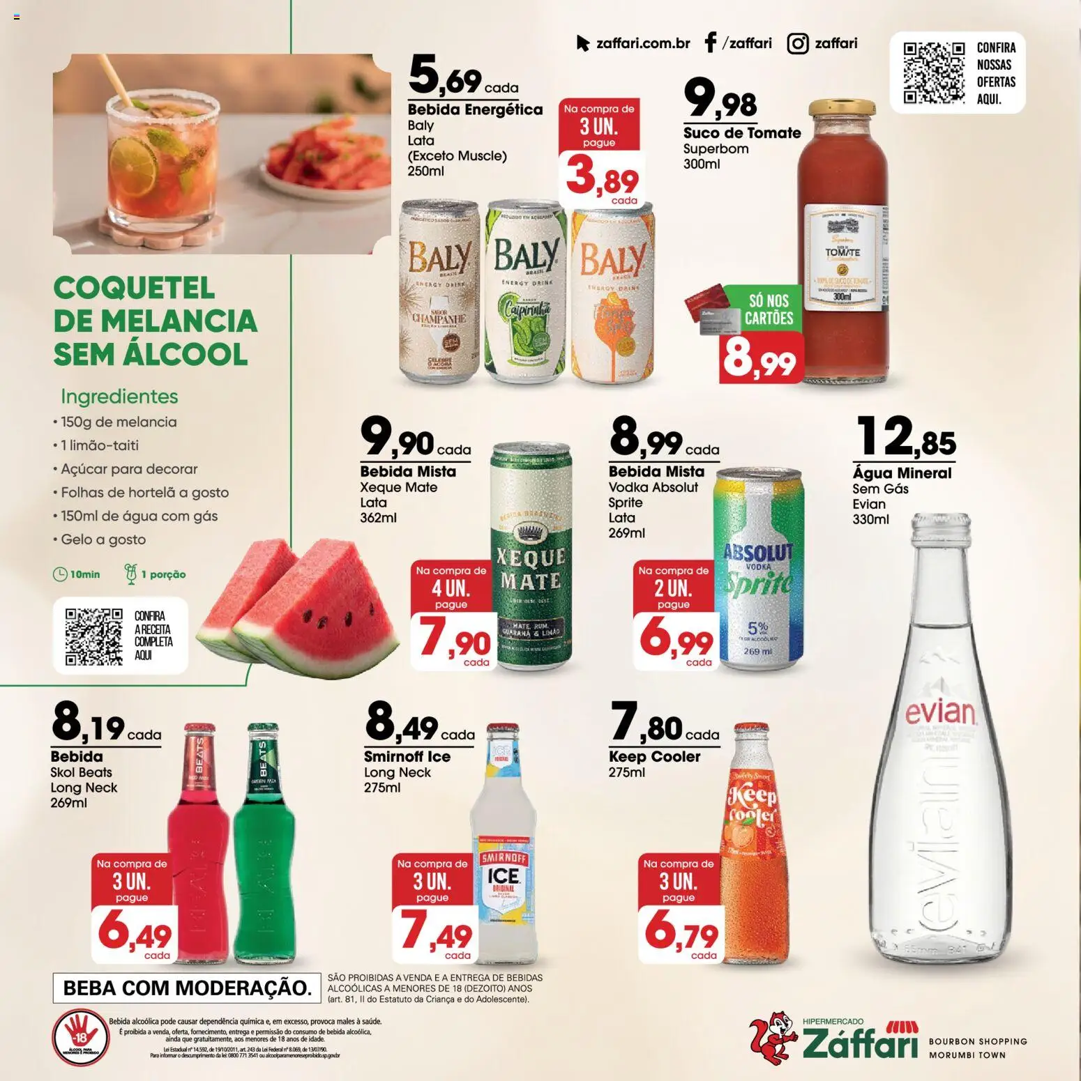 Zaffari Folheto - válido de 09.01.2026 | Página: 8 | Produtos: Hortelã, Guaraná, Bebida, Água mineral