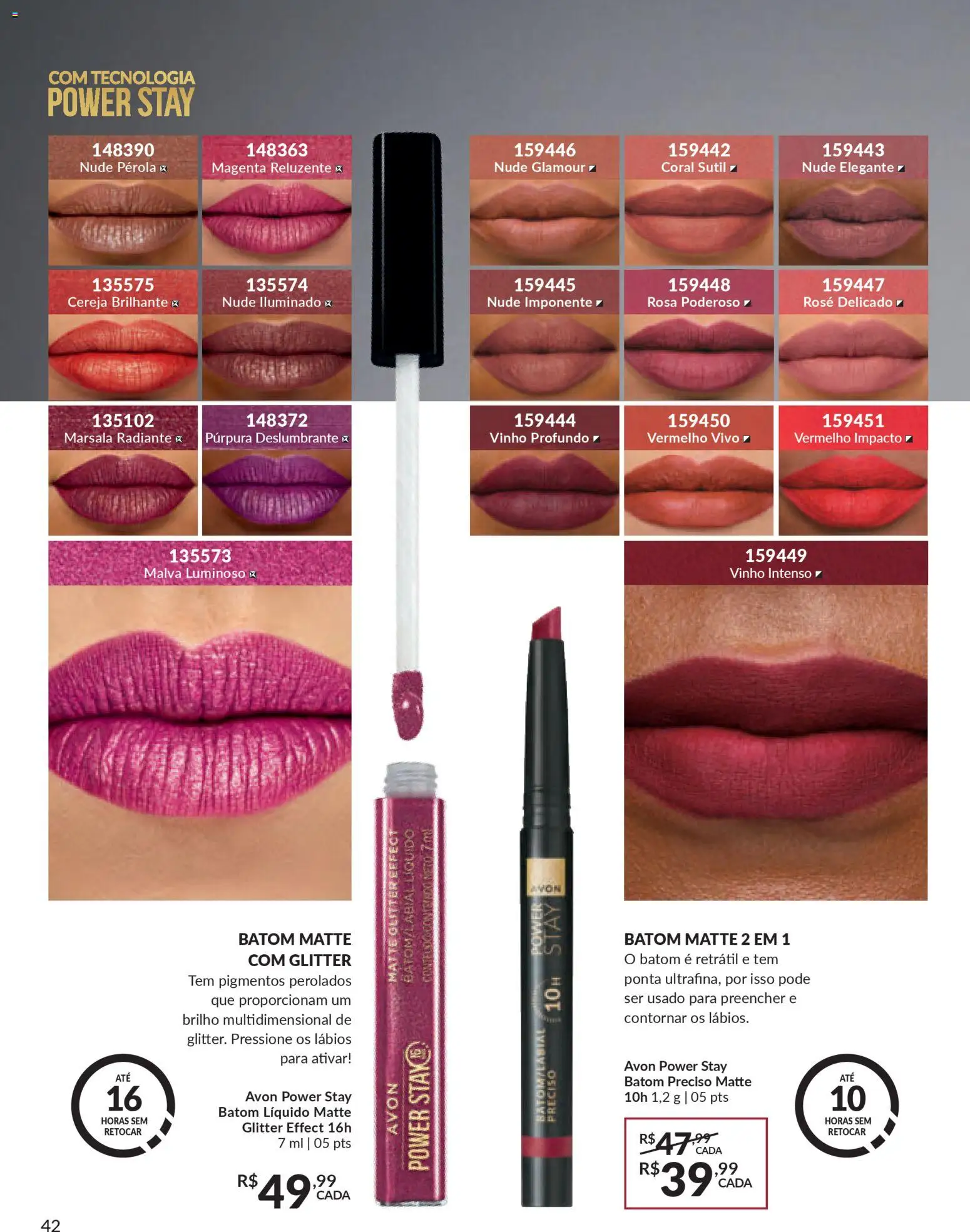 Avon Folheto - válido de 06.01.2026 | Página: 42 | Produtos: Cereja, Batom, Vinho