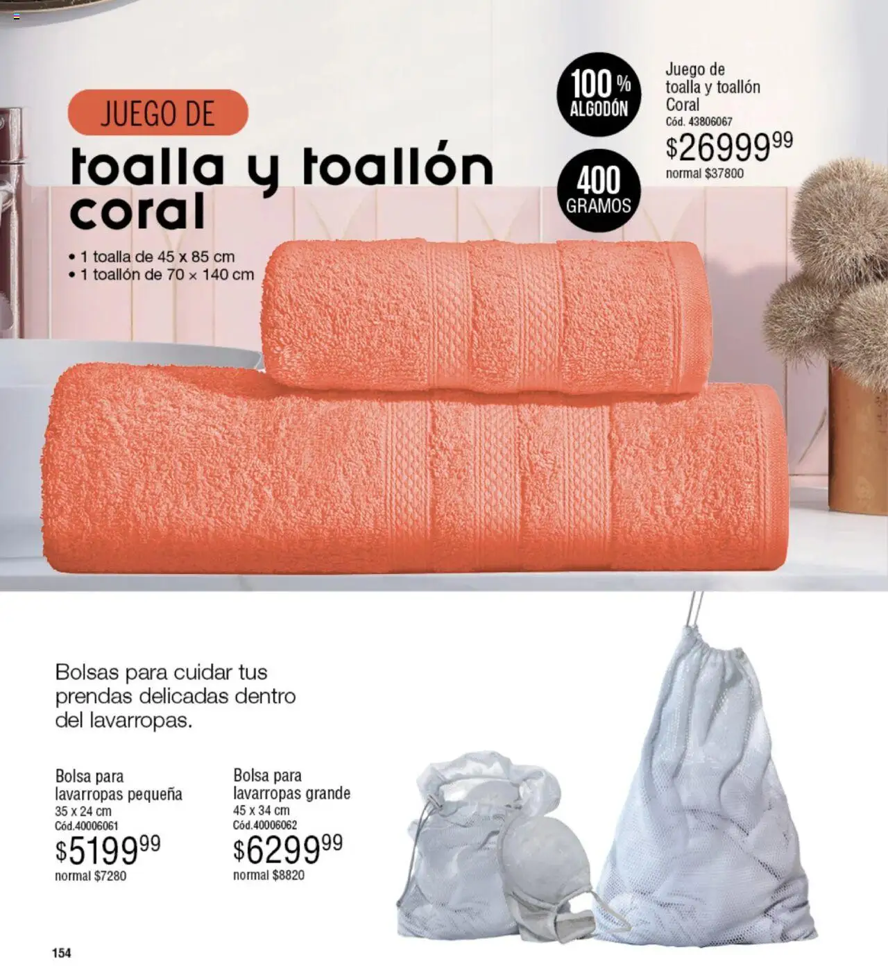 Millanel catálogo │ válido desde el 18.08.2025 | Página: 154 | Productos: Toalla, Algodón, Bolsa, Lavarropas