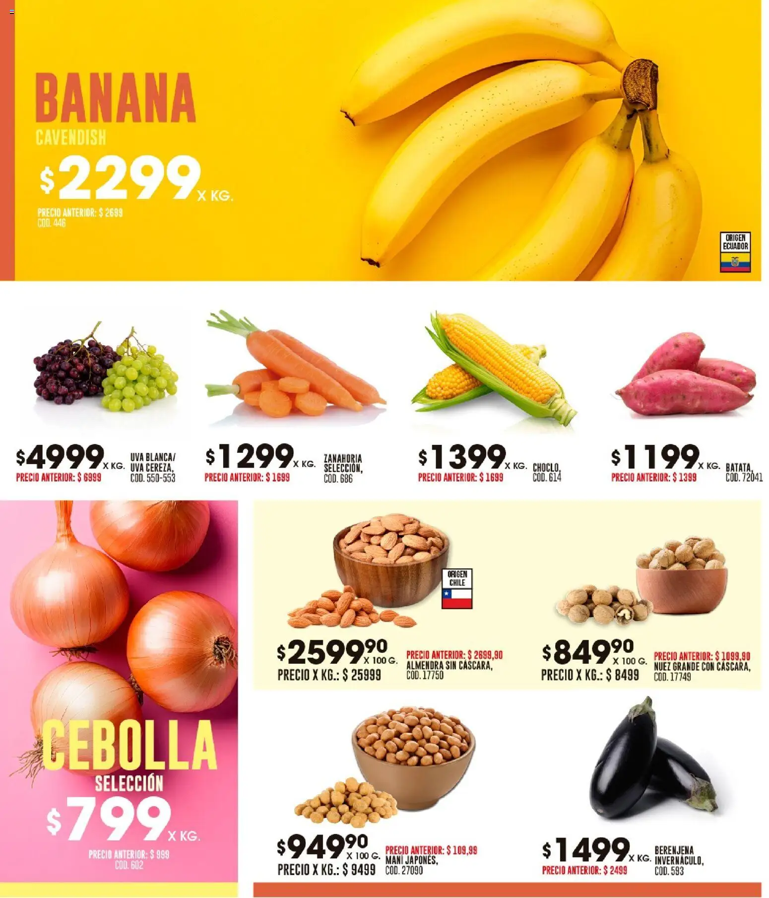 Coto - Ofertas │ válido desde el 19.01.2026 | Página: 4 | Productos: Banana, Uva, Nuez, Zanahoria