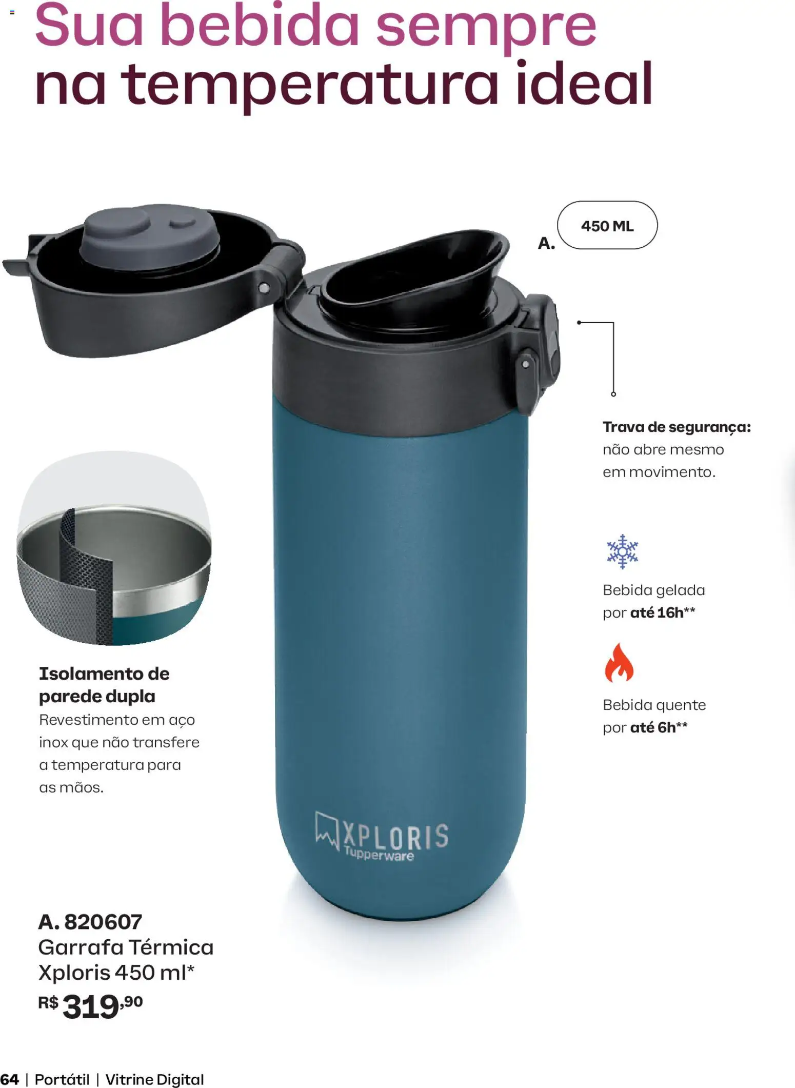 Tupperware Folheto - válido de 01.05.2026 | Página: 64 | Produtos: Garrafa térmica, Bebida