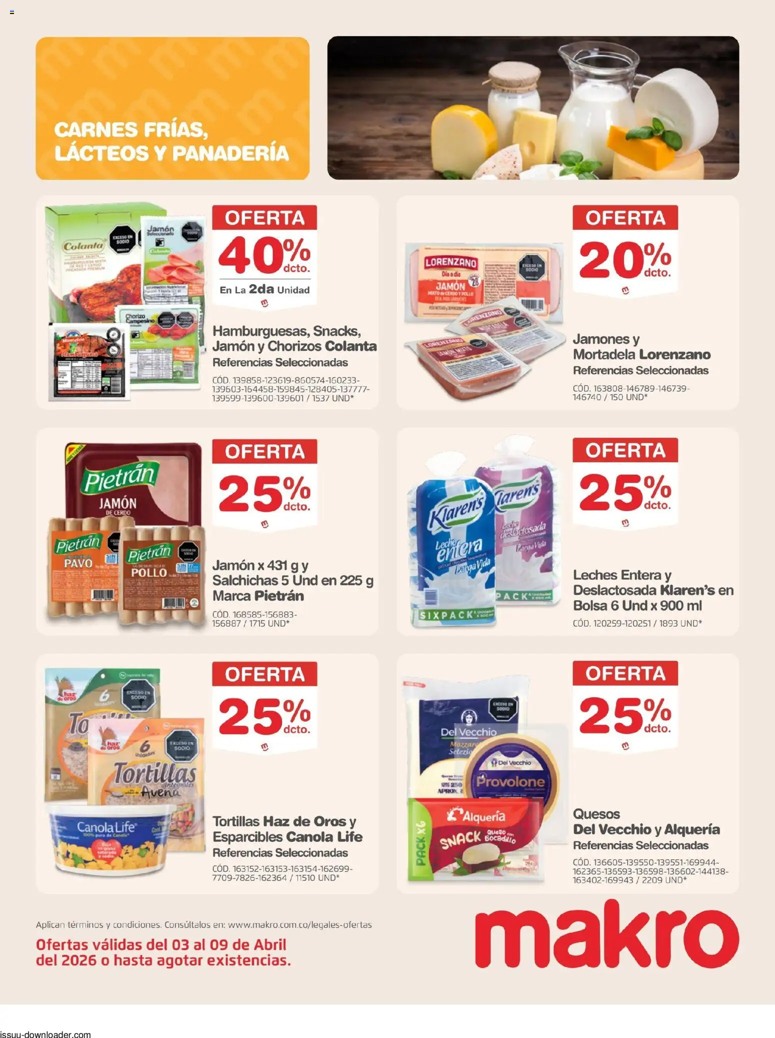 Makro revista - valida desde el 03.04.2026 | Página: 7 | Productos: Cerdo, Panadería, Queso, Jamón