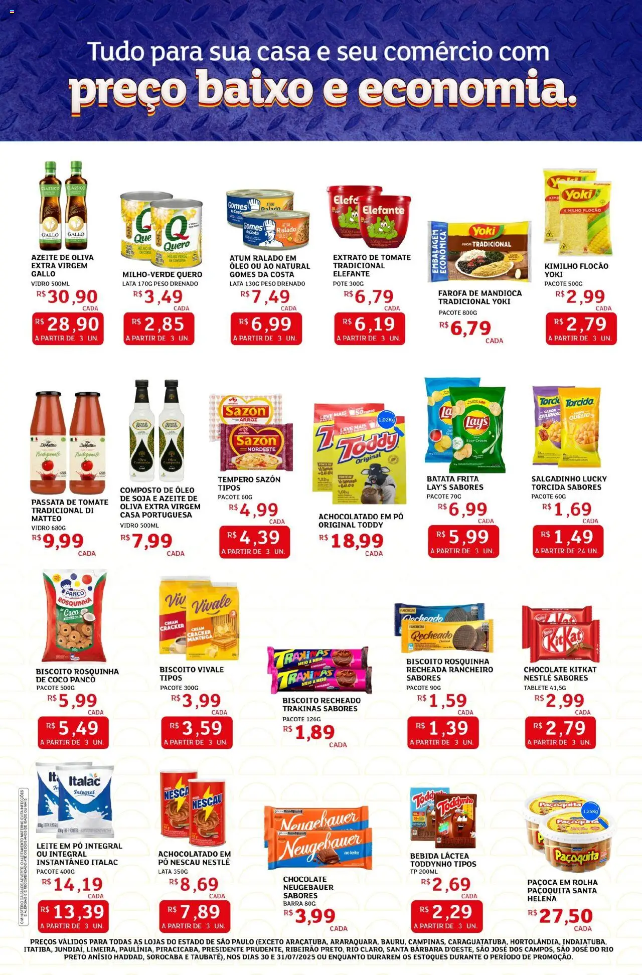 Assaí Atacadista Folheto - válido de 30.07.2025 | Página: 2 | Produtos: Óleo, Gomes da costa, Arroz, Farofa