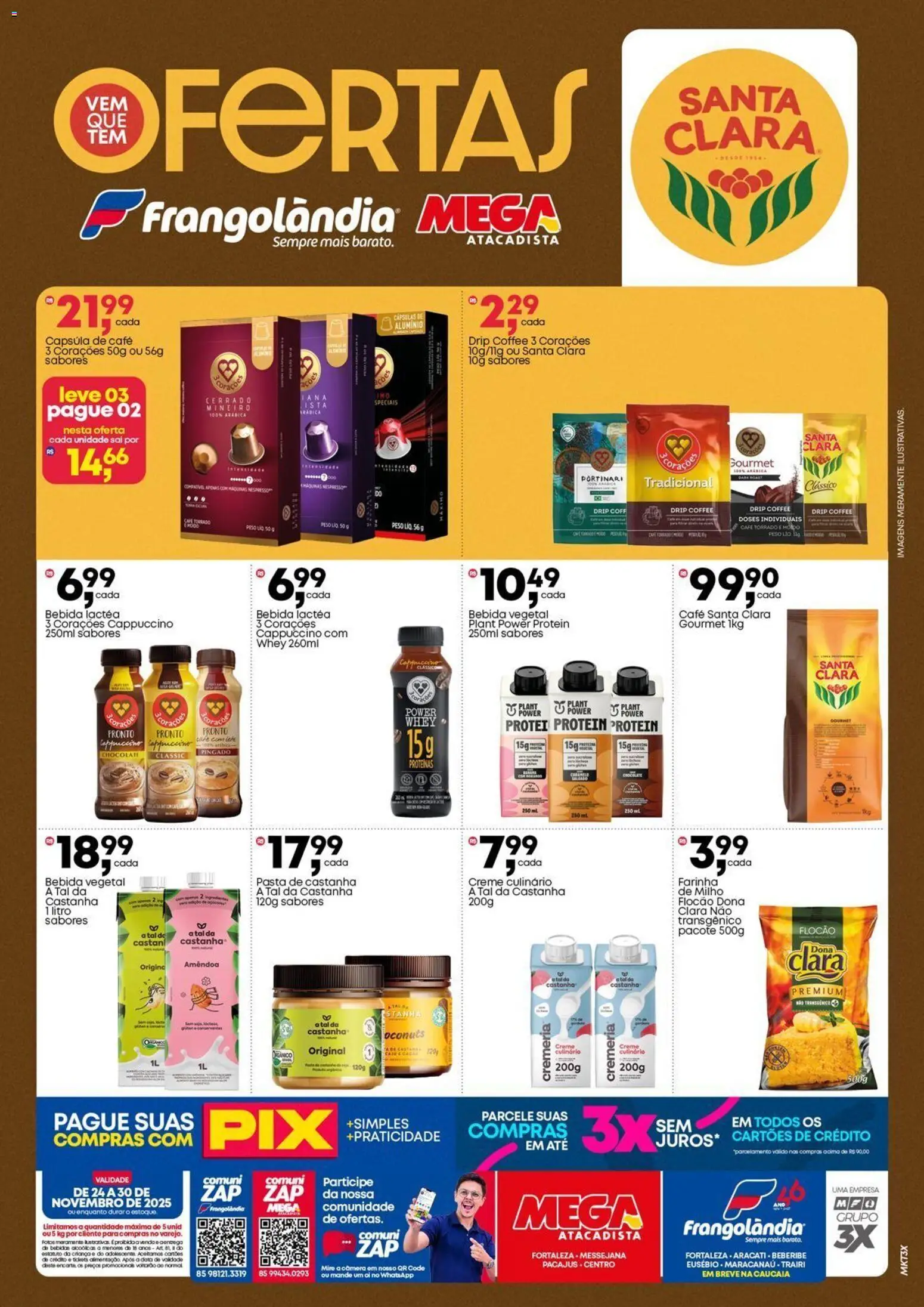 Frangolândia Folheto - válido de 24.11.2025 | Página: 1 | Produtos: Cápsula de café, Chocolate, Creme, Câmera