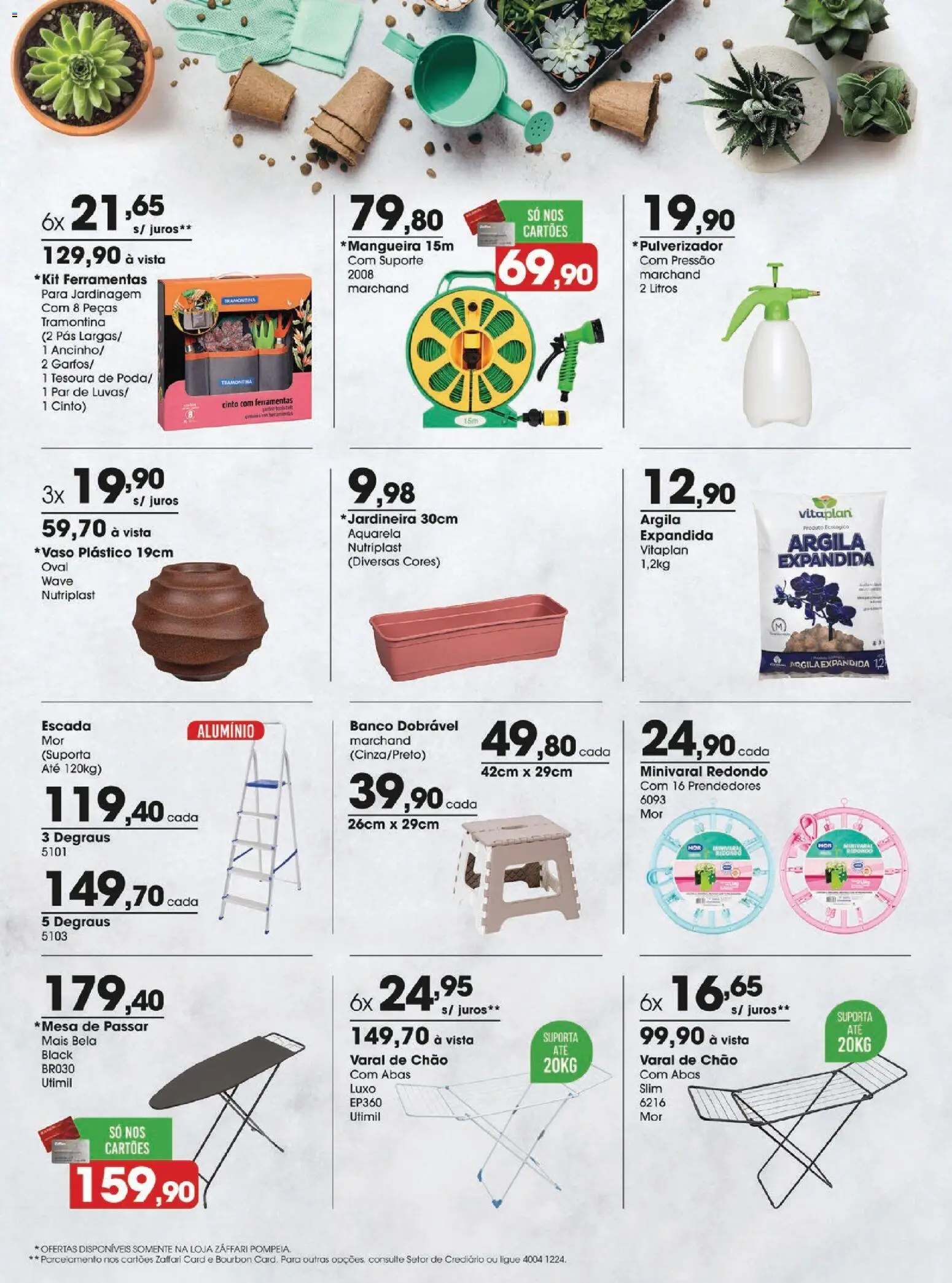 Zaffari Folheto - válido de 05.03.2026 | Página: 11 | Produtos: Banco, Pulverizador, Jardineira, Bourbon