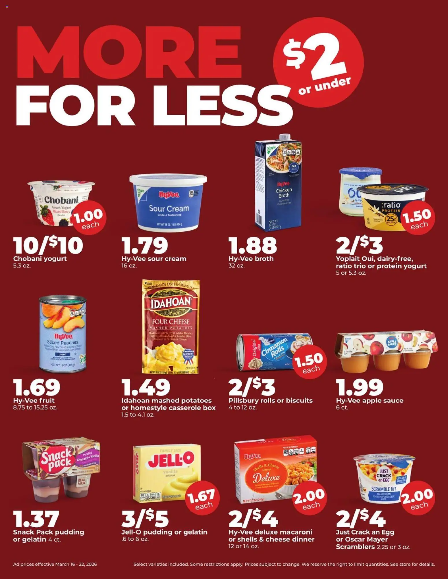 HyVee Weekly Ad - valid from 16.03.2026 | Page: 7 | Products: Peaches, Juice, Sour cream, Potatoes