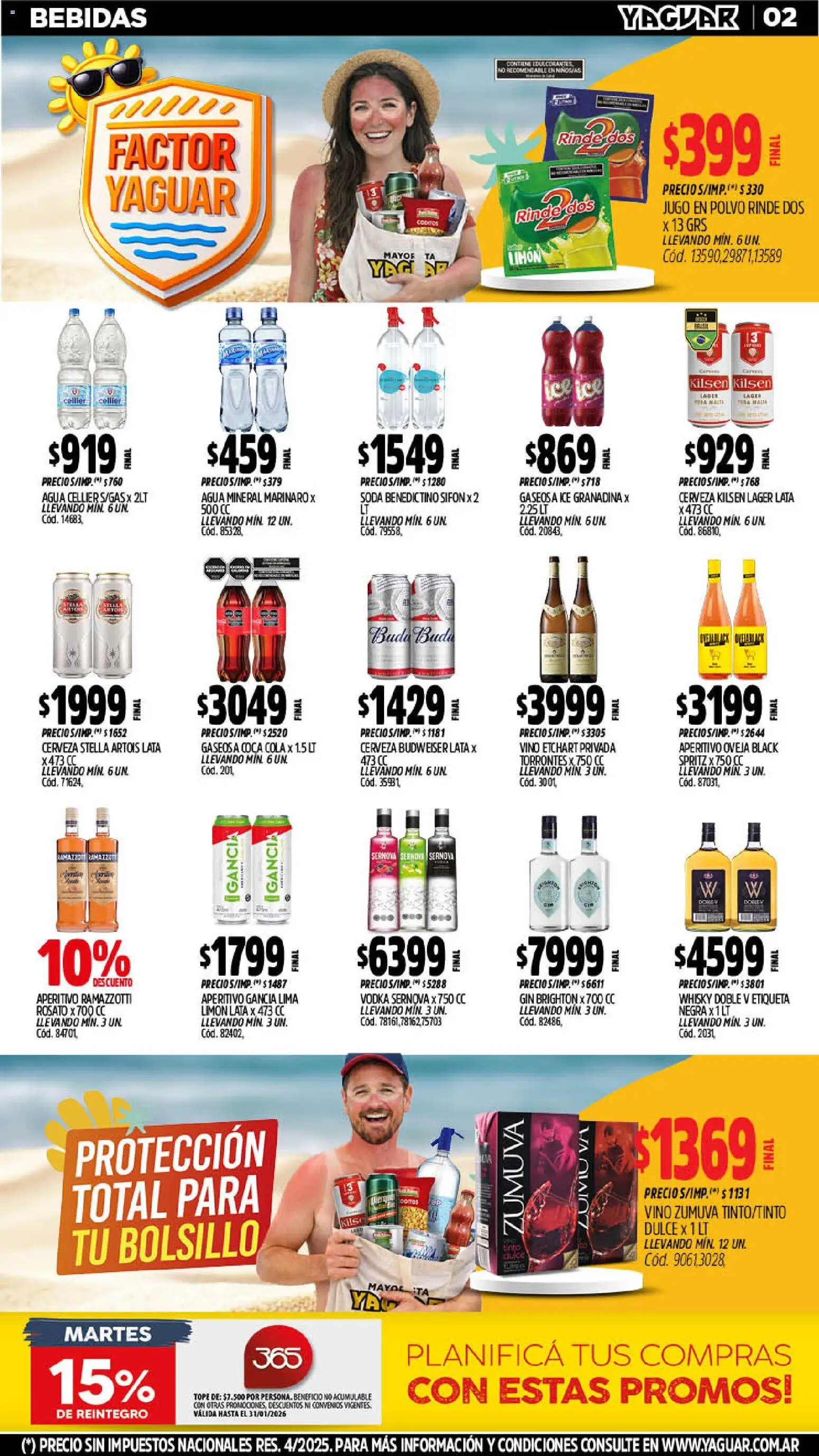 Yaguar - Oferta Semanal Jujuy │ válido desde el 19.01.2026 | Página: 2 | Productos: Polvo, Agua, Limón, Cerveza