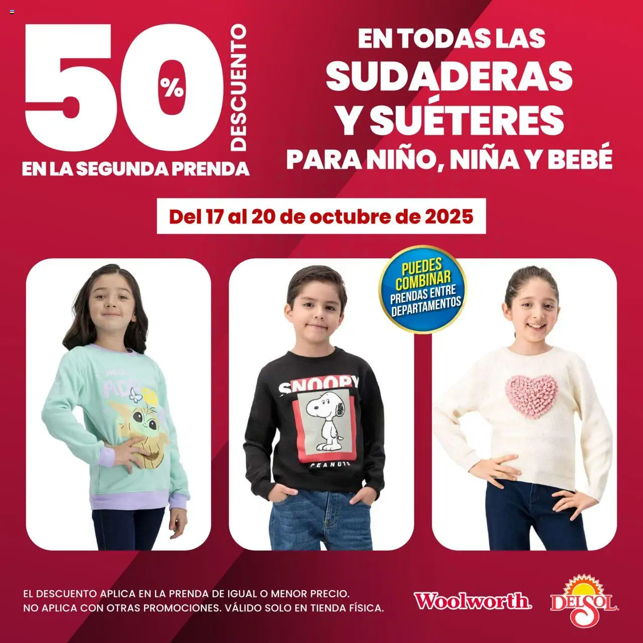 Nuevas ofertas de Del Sol y Woolworth válidas en toda la República Mexicana desde el 17.10.2025. ¡Encuentra las mejores ofertas en Del Sol y Woolworth - Catálogo Las mejores promociones y descuentos ! | Página: 4