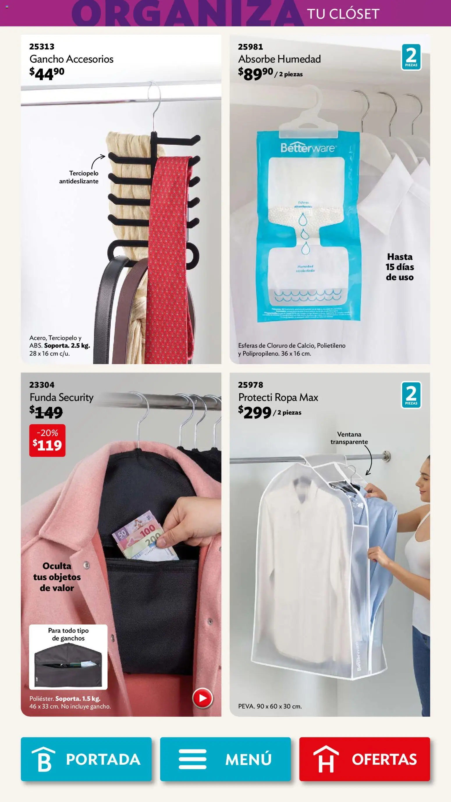 Nuevas ofertas de Betterware válidas en toda la República Mexicana desde el 03.11.2025. ¡Encuentra las mejores ofertas en Betterware campaña 11 2025! | Página: 37 | Productos: Funda, Ropa