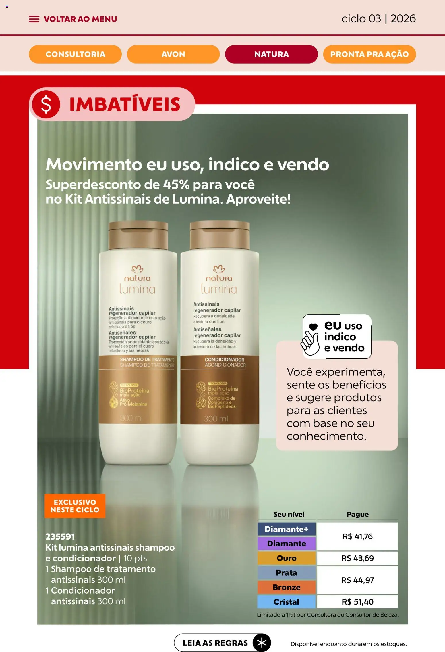 Avon Folheto - válido de 15.01.2026 | Página: 30 | Produtos: Shampoo, Colágeno, Condicionador, Base