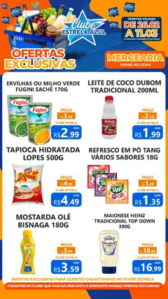 Estrela Azul ofertas Exclusivas Clube - Pré-Visualização do folheto da loja Estrela Azul, válido de 26.02.2026 | Página: 2 | Produtos: Coco, Refresco, Milho verde, Leite de coco