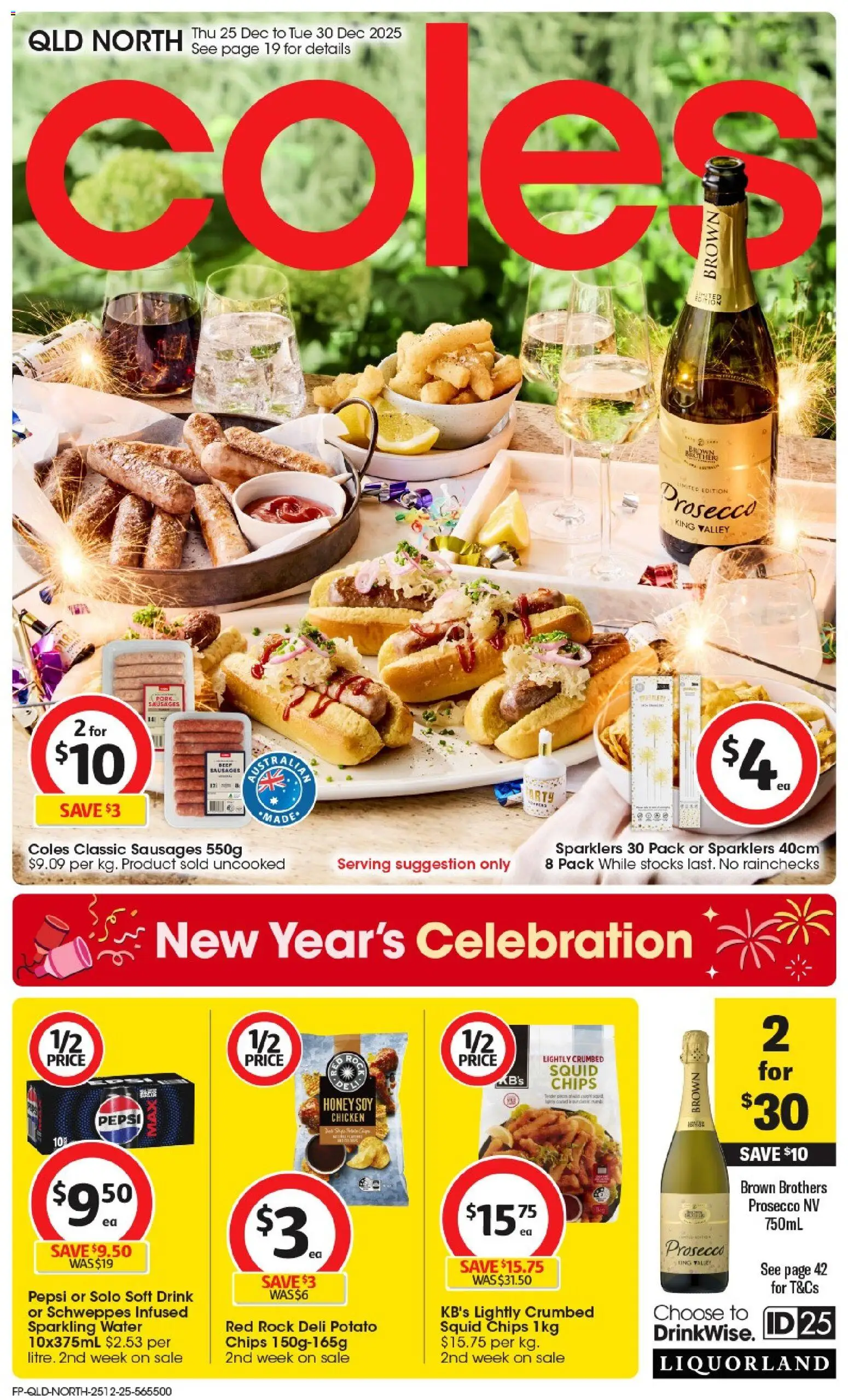 Coles catalogue - valid from 25.12.2025 | Page: 1 | Products: Honey, Chicken, Pepsi, Chips
