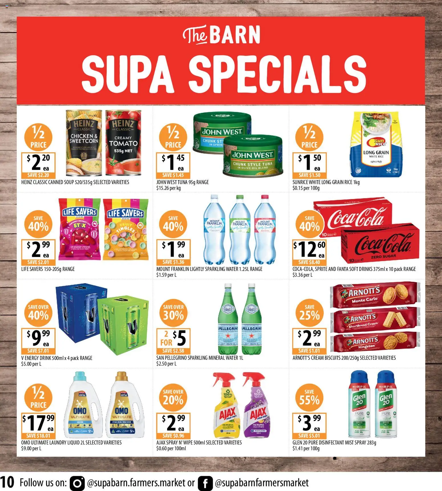 Supabarn catalogue - valid from 22.04.2026 | Page: 10 | Products: Energy drink, Oil, Biscuits, Soup