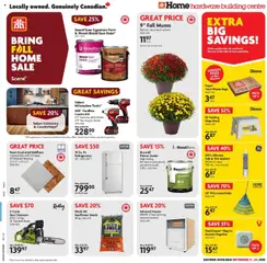 Preview of Home Hardware weekly flyer / circulaire from shop Home Hardware valid from 11.09.2025