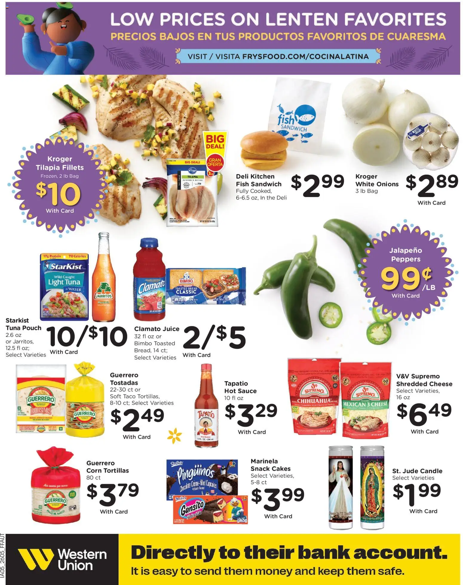 Fry's Food Weekly Ad - valid from 04.03.2026 | Page: 13 | Products: Peppers, Cheese, Juice, Fish