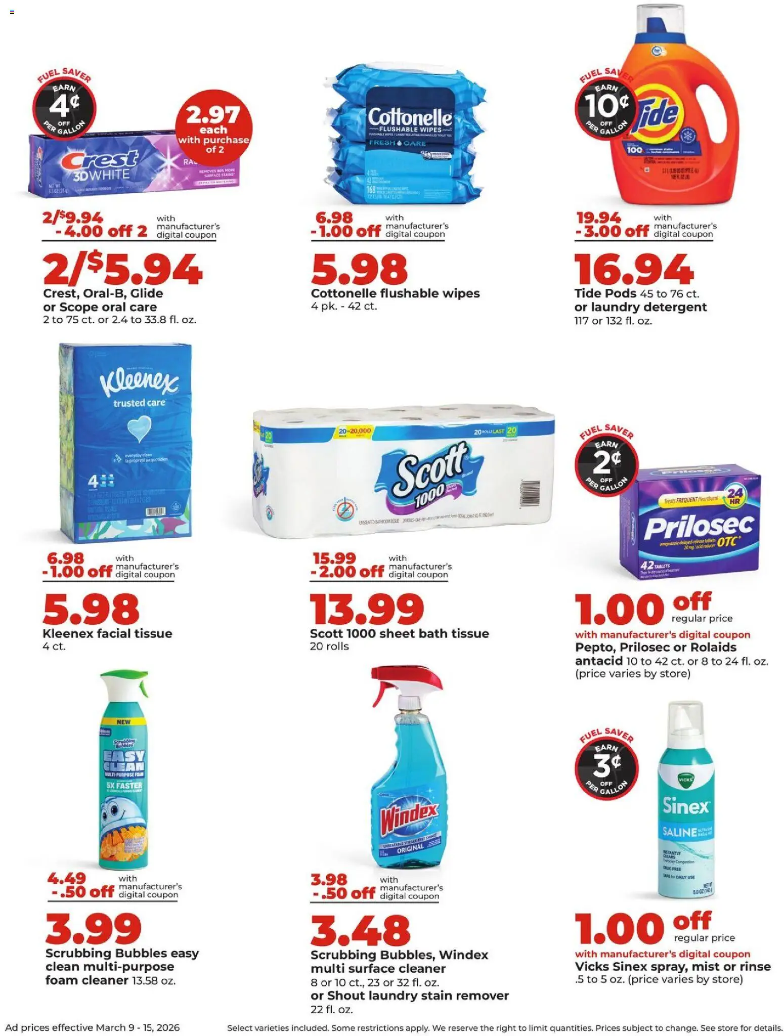 HyVee Weekly Ad - valid from 09.03.2026 | Page: 7 | Products: Bath, Stain remover, Detergent, Sheet