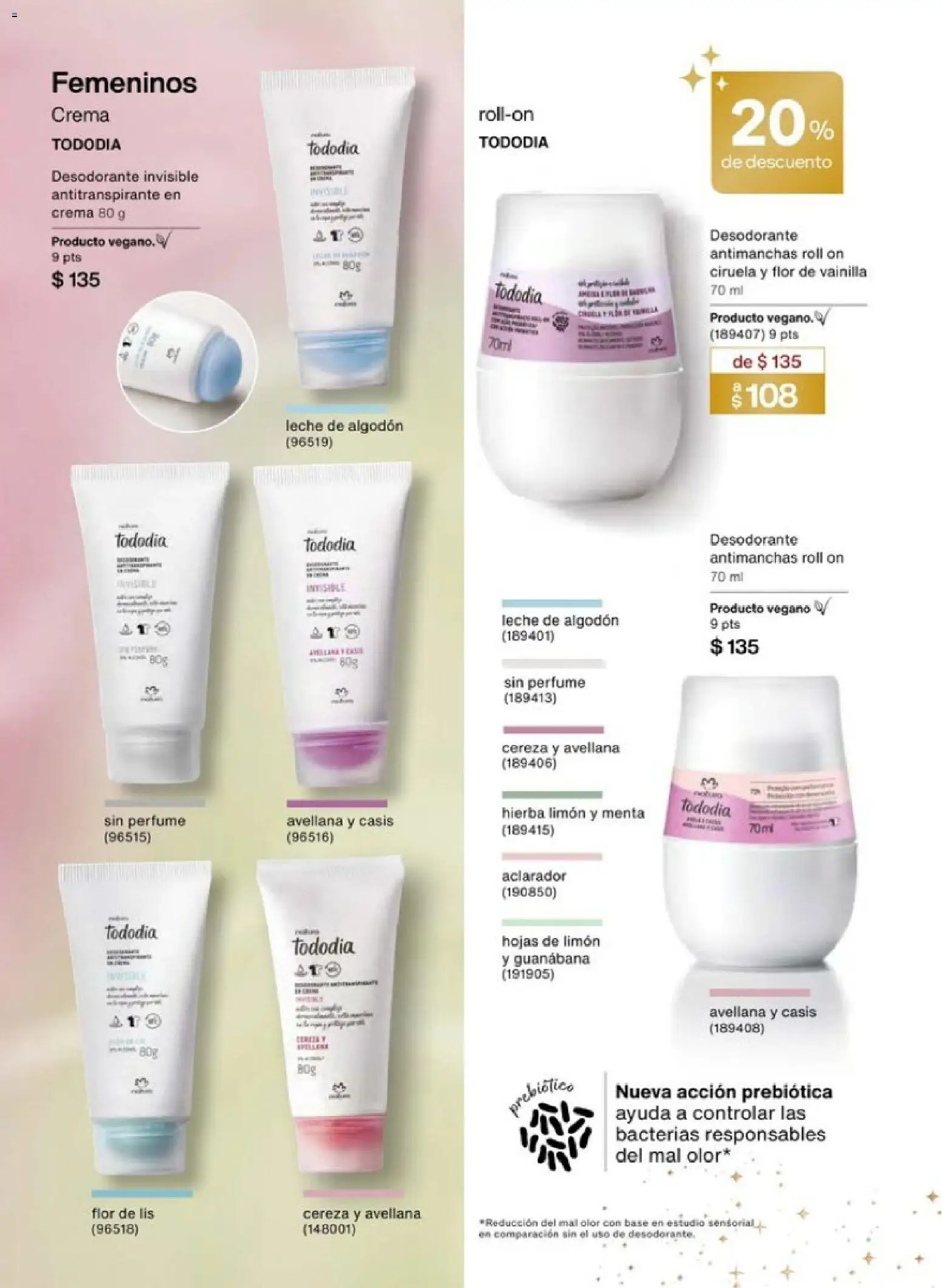 Nuevas ofertas de Natura válidas en toda la República Mexicana desde el 01.12.2025. ¡Encuentra las mejores ofertas en Natura campaña 18 2025! | Página: 164 | Productos: Antitranspirante, Leche, Algodón, Perfume