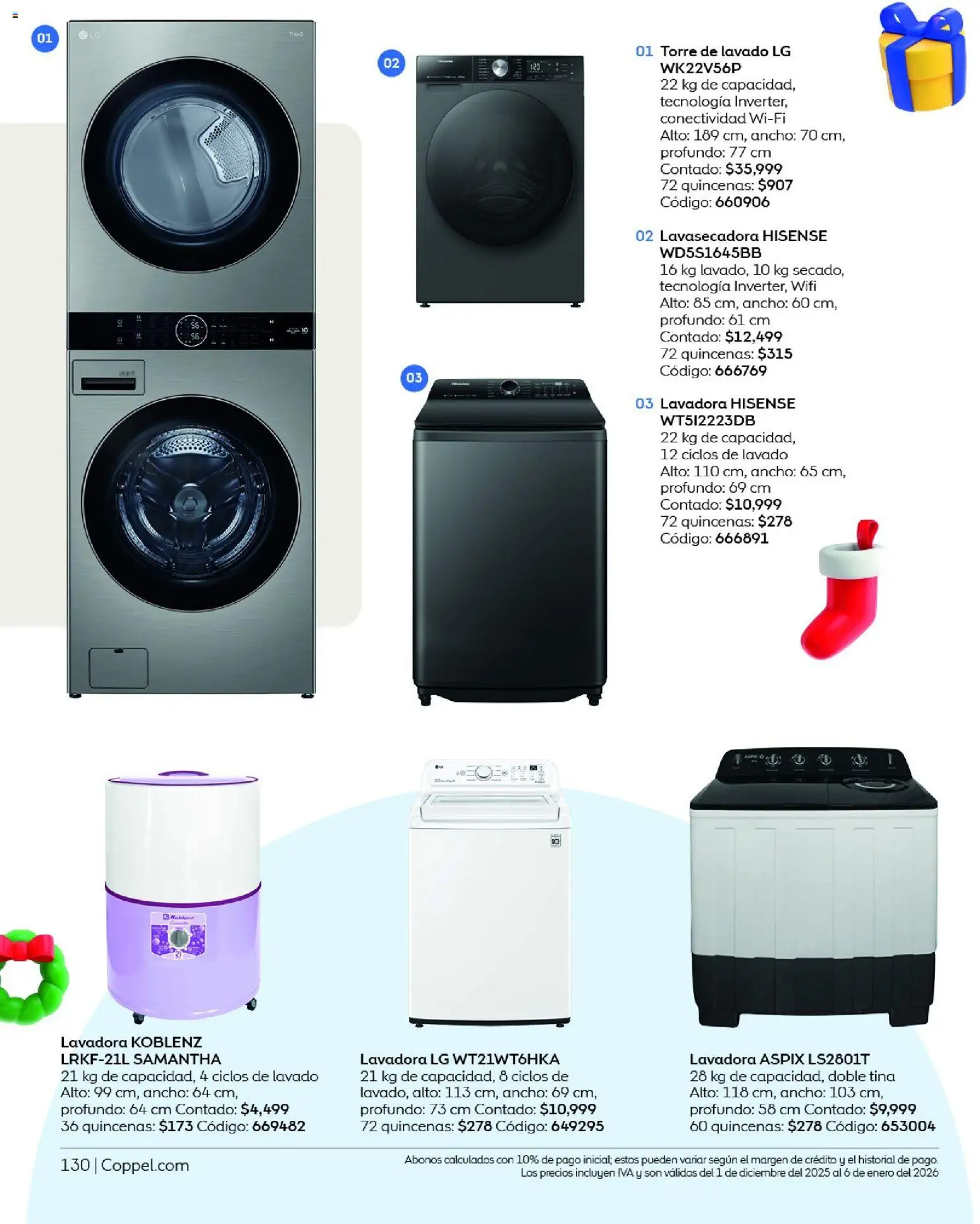 Nuevas ofertas de Coppel válidas en toda la República Mexicana desde el 01.12.2025. ¡Encuentra las mejores ofertas en Coppel catálogo Regalos A Lo Grande! | Página: 130
