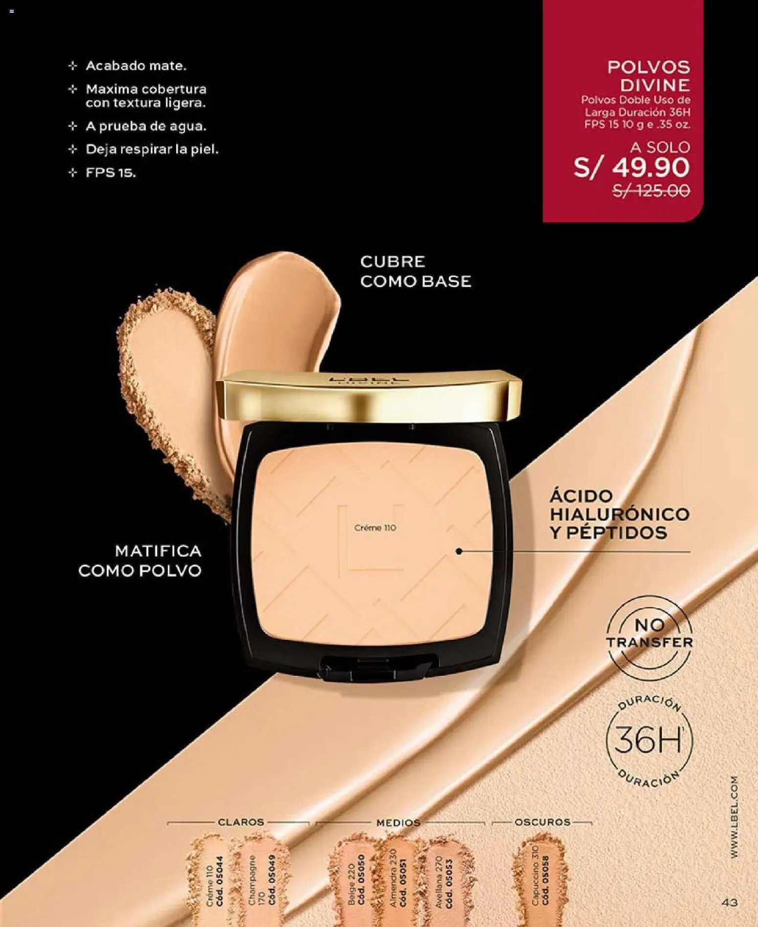 Catálogo L'Bel válido desde 14.11.2025 | Página: 43 | Productos: Polvo