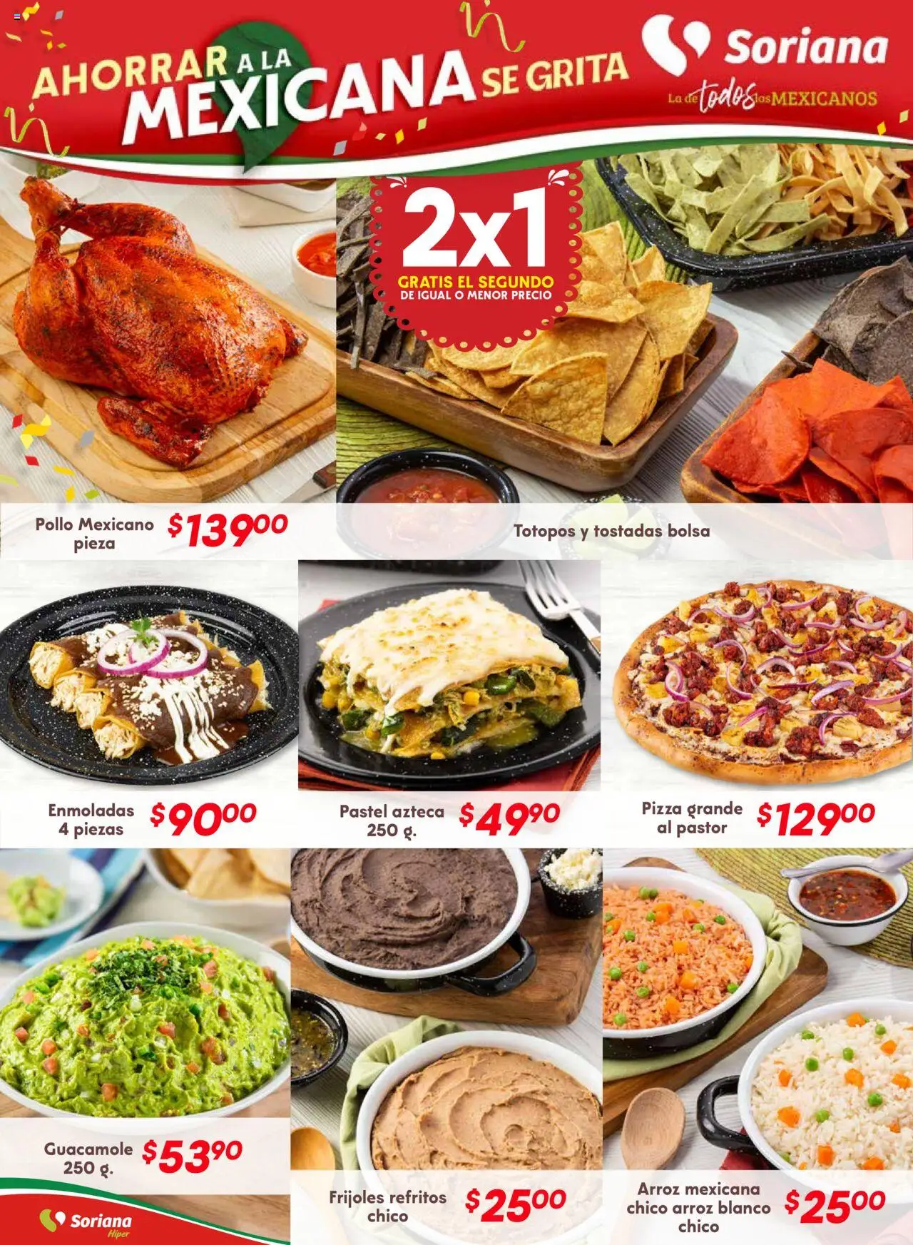 Nuevas ofertas de Soriana válidas en toda la República Mexicana desde el 10.09.2025. ¡Encuentra las mejores ofertas en Soriana - Ahorrar a la mexicana se grita Soriana Híper Nacional! | Página: 14 | Productos: Pollo, Bolsa, Pastel, Pizza