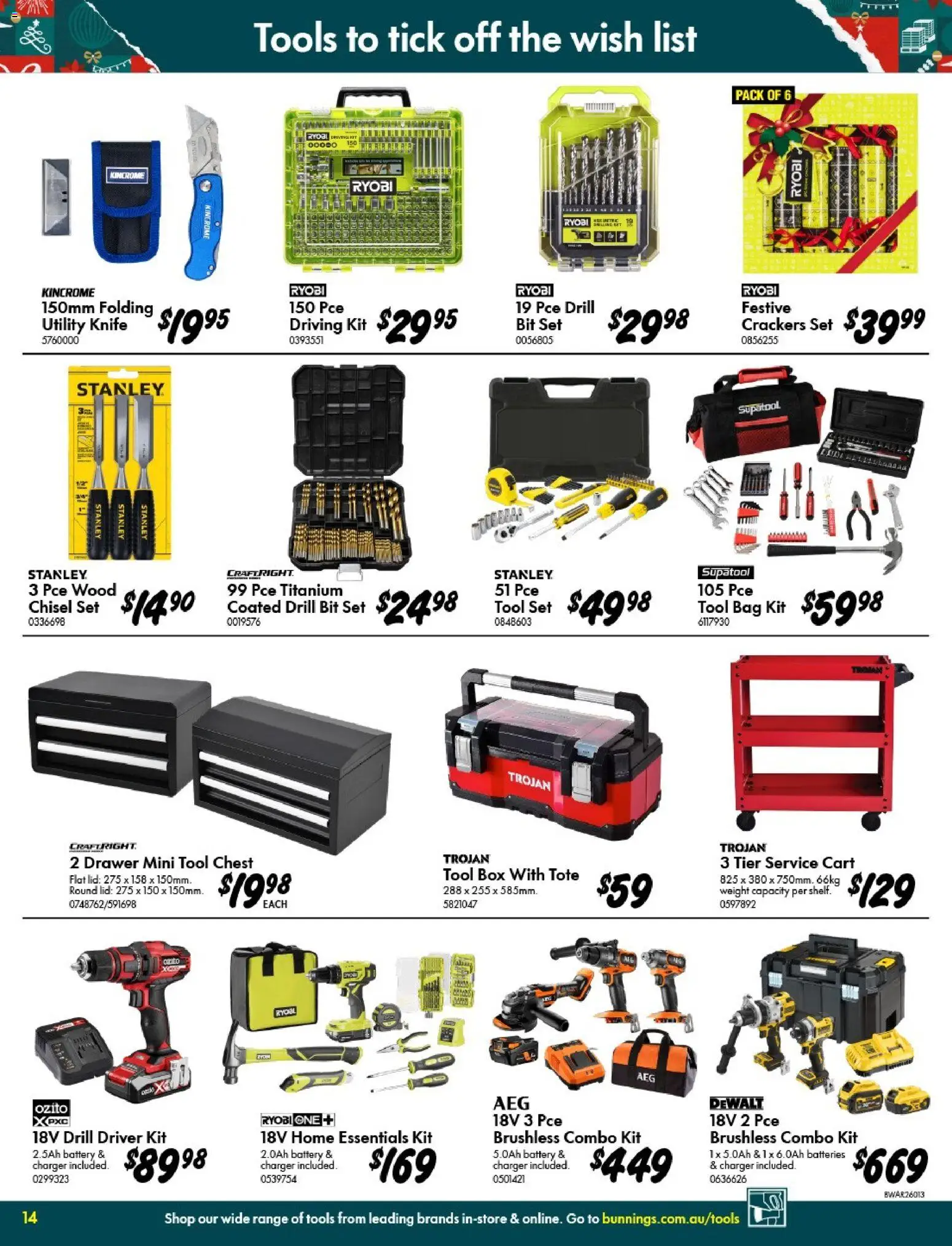 Bunnings Warehouse catalogue - valid from 03.12.2025 | Page: 14 | Products: Battery, Drawer, Charger, Wood