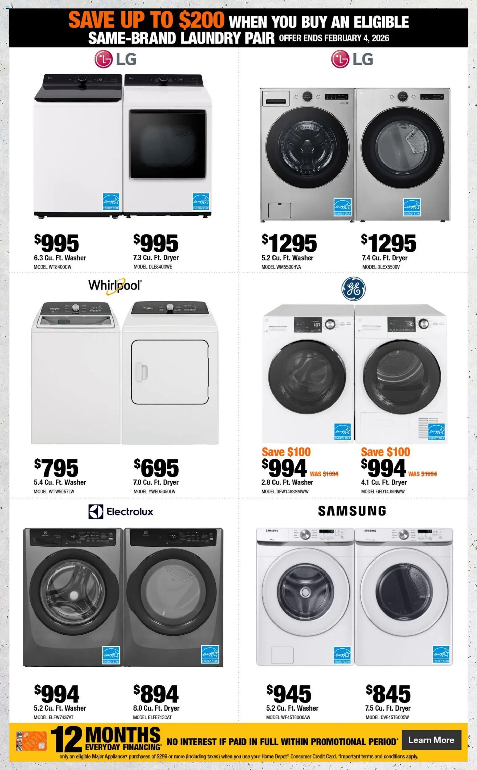 Home Depot flyer valid from 15.01.2026 | Page: 7 | Products: Dryer