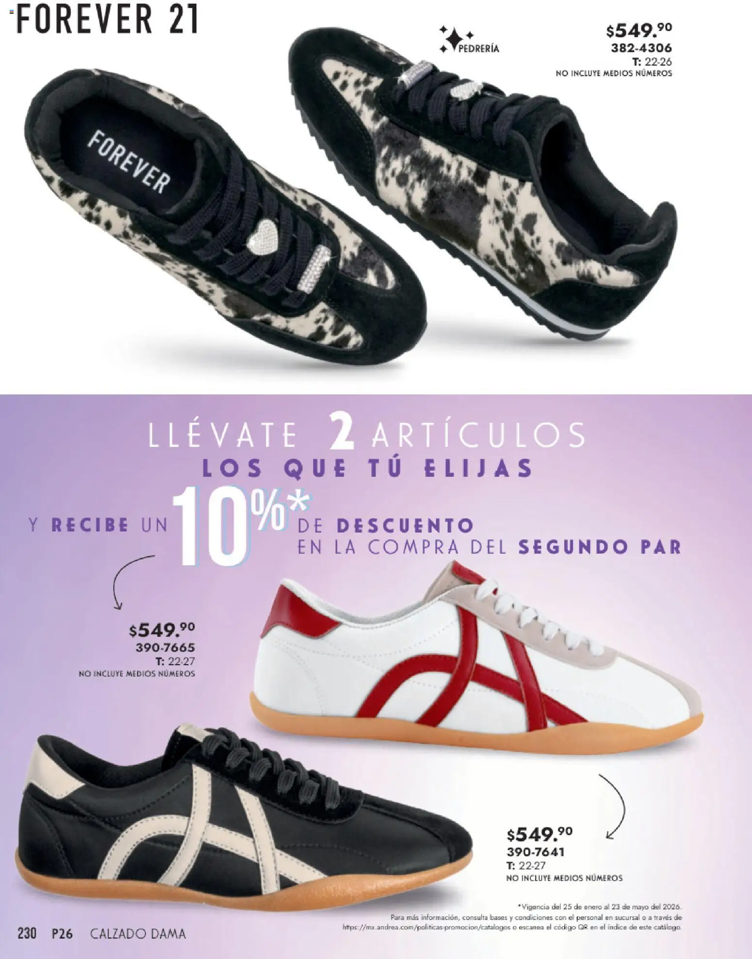 Nuevas ofertas de Andrea válidas en toda la República Mexicana desde el 25.01.2026. ¡Encuentra las mejores ofertas en Andrea catálogo Calzado Dama! | Página: 230