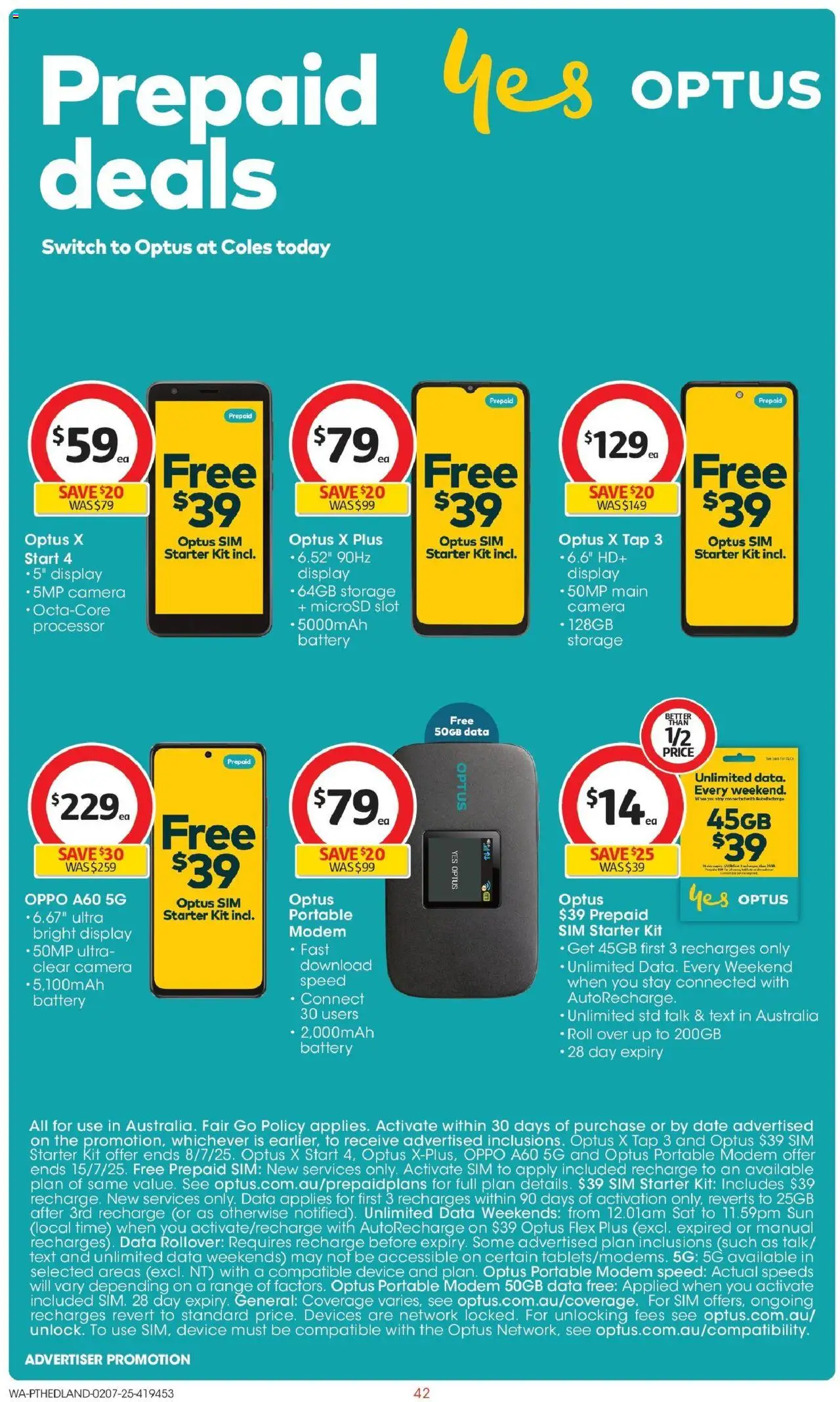 Coles catalogue - valid from 02.07.2025 | Page: 42 | Products: Device, Camera, Portable, Modem
