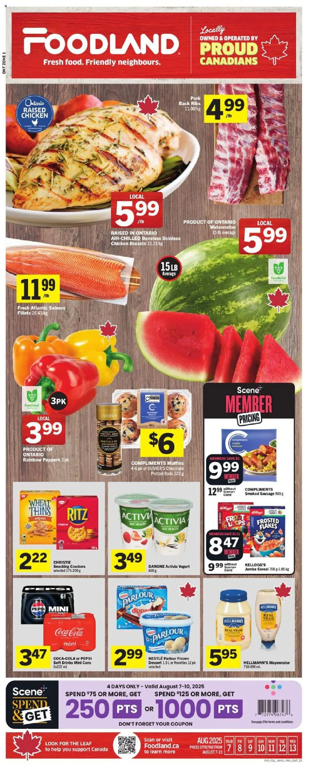 Foodland flyer valid from 07.08.2025 | Page: 1