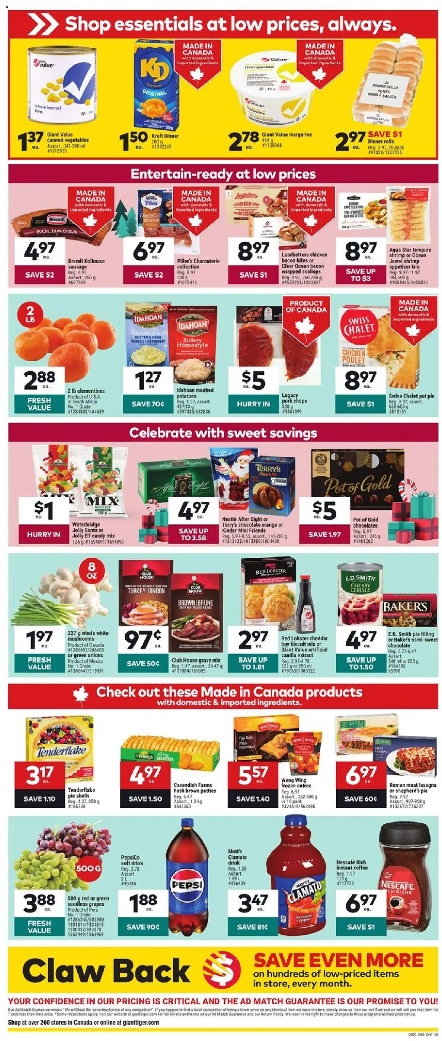 Giant Tiger flyer valid from 17.12.2025 | Page: 2 | Products: Turkey, Chocolate, Chicken, Pork